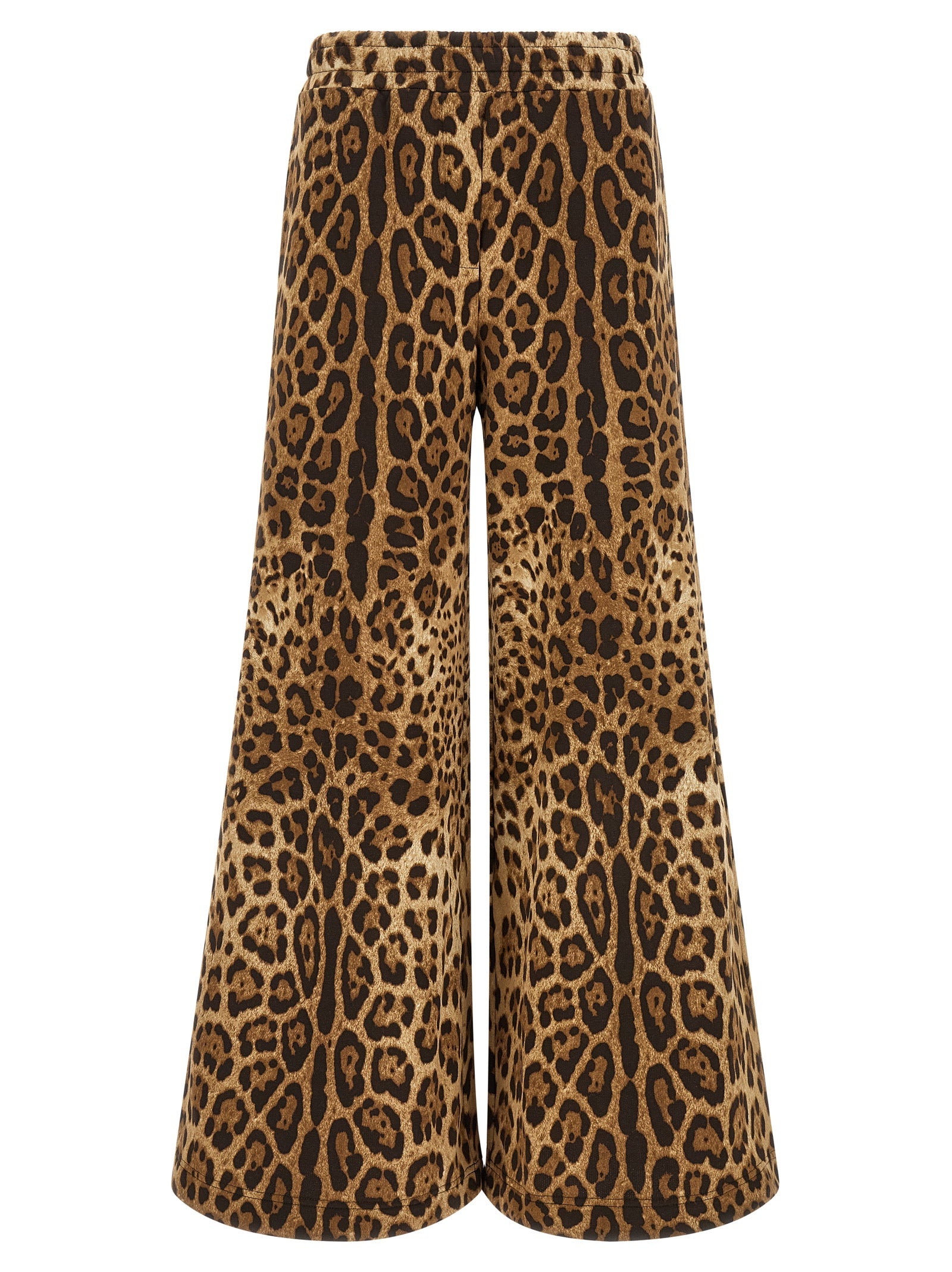 Dolce & Gabbana Brown Cotton Casual Pants - Luxe Wide-Leg Elegance