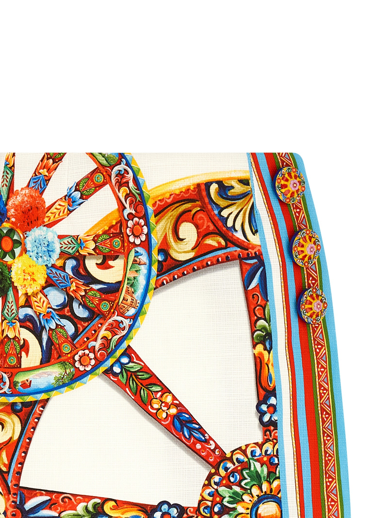 Dolce & Gabbana Multicolor Cotton Long Skirt - Timeless Luxury