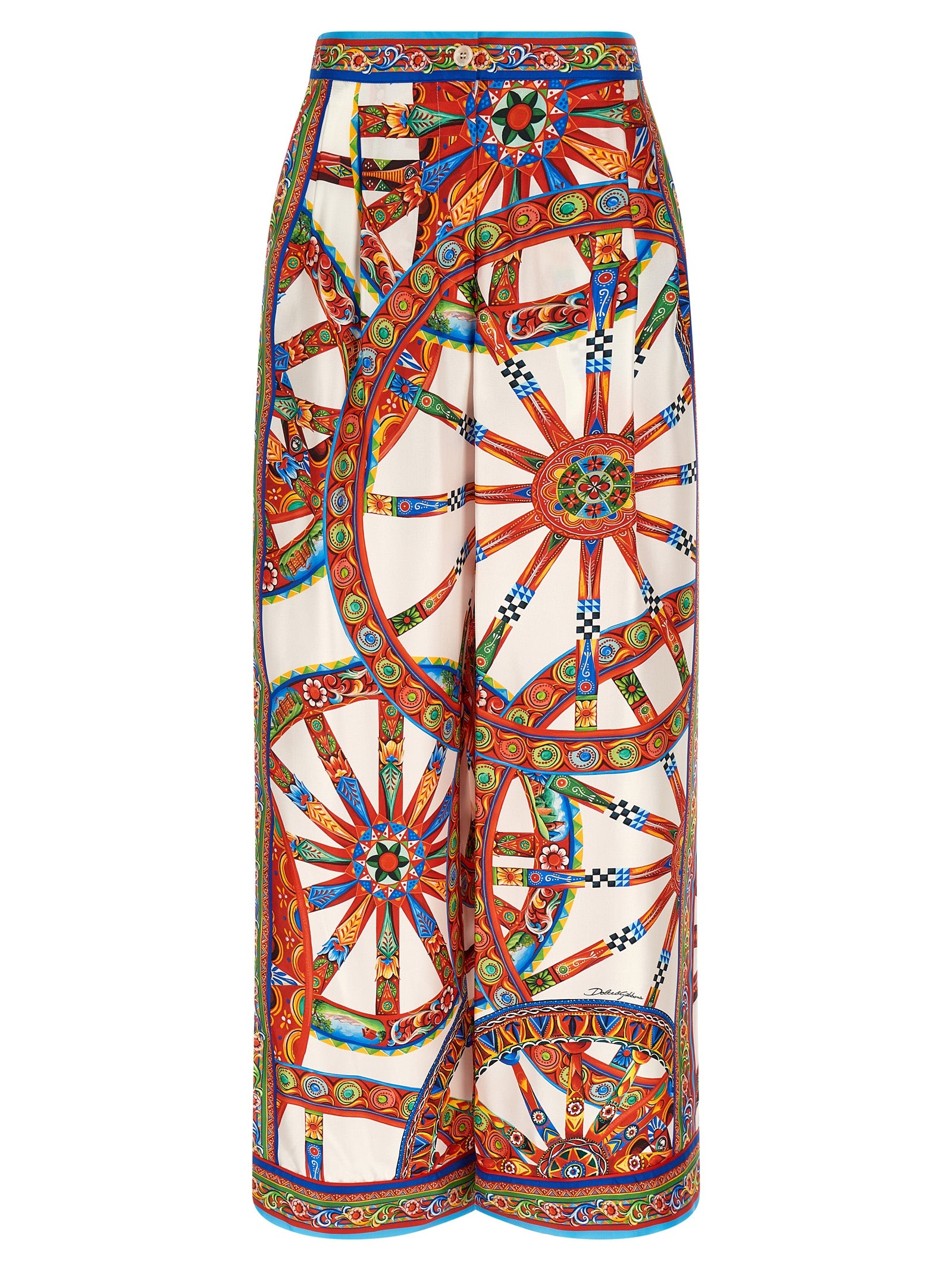Dolce & Gabbana Multicolor Silk Casual Pants - Exquisite Luxury