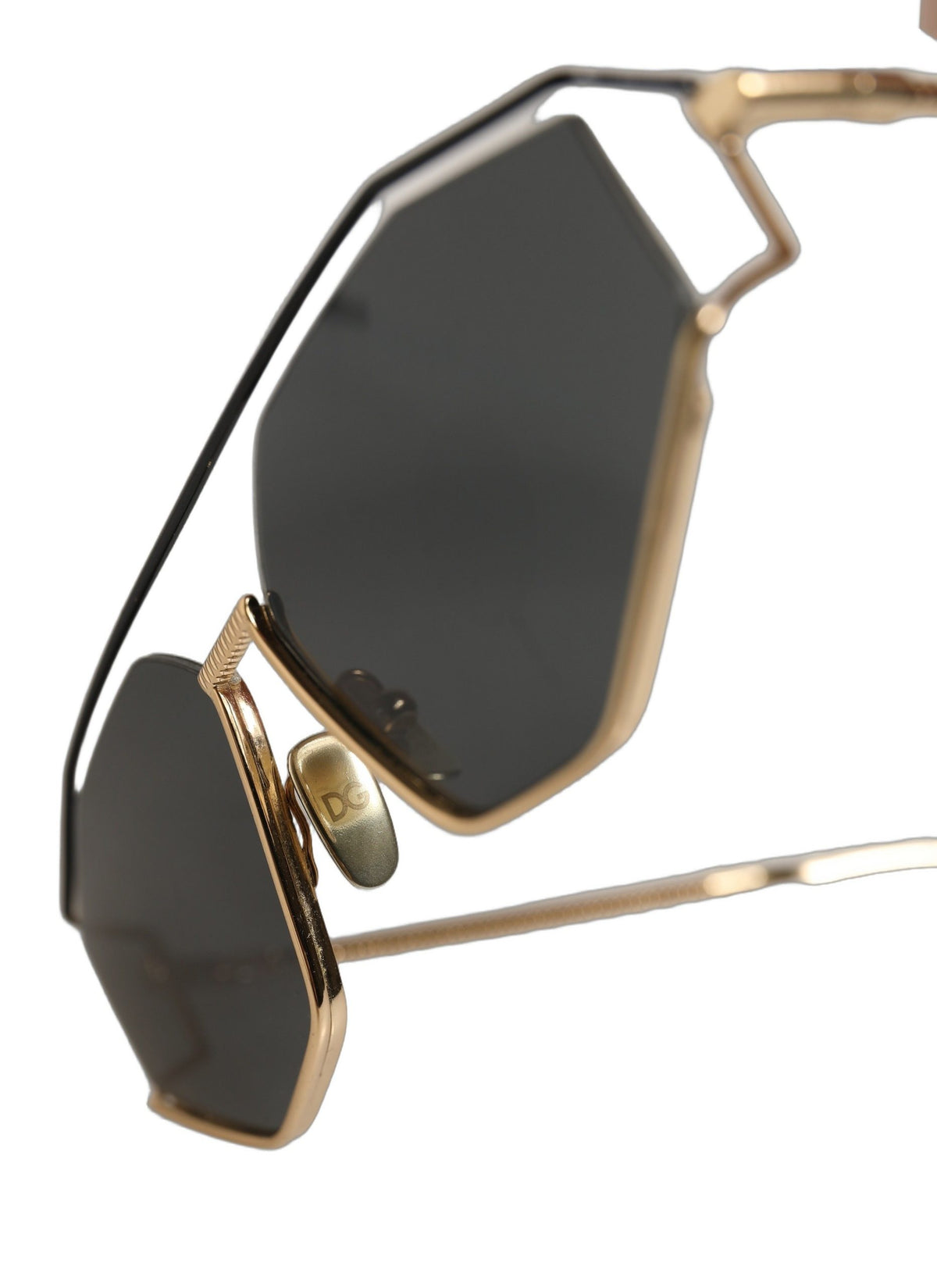 Dolce & Gabbana Gold Metal Frame Sunglasses - Timeless Elegance