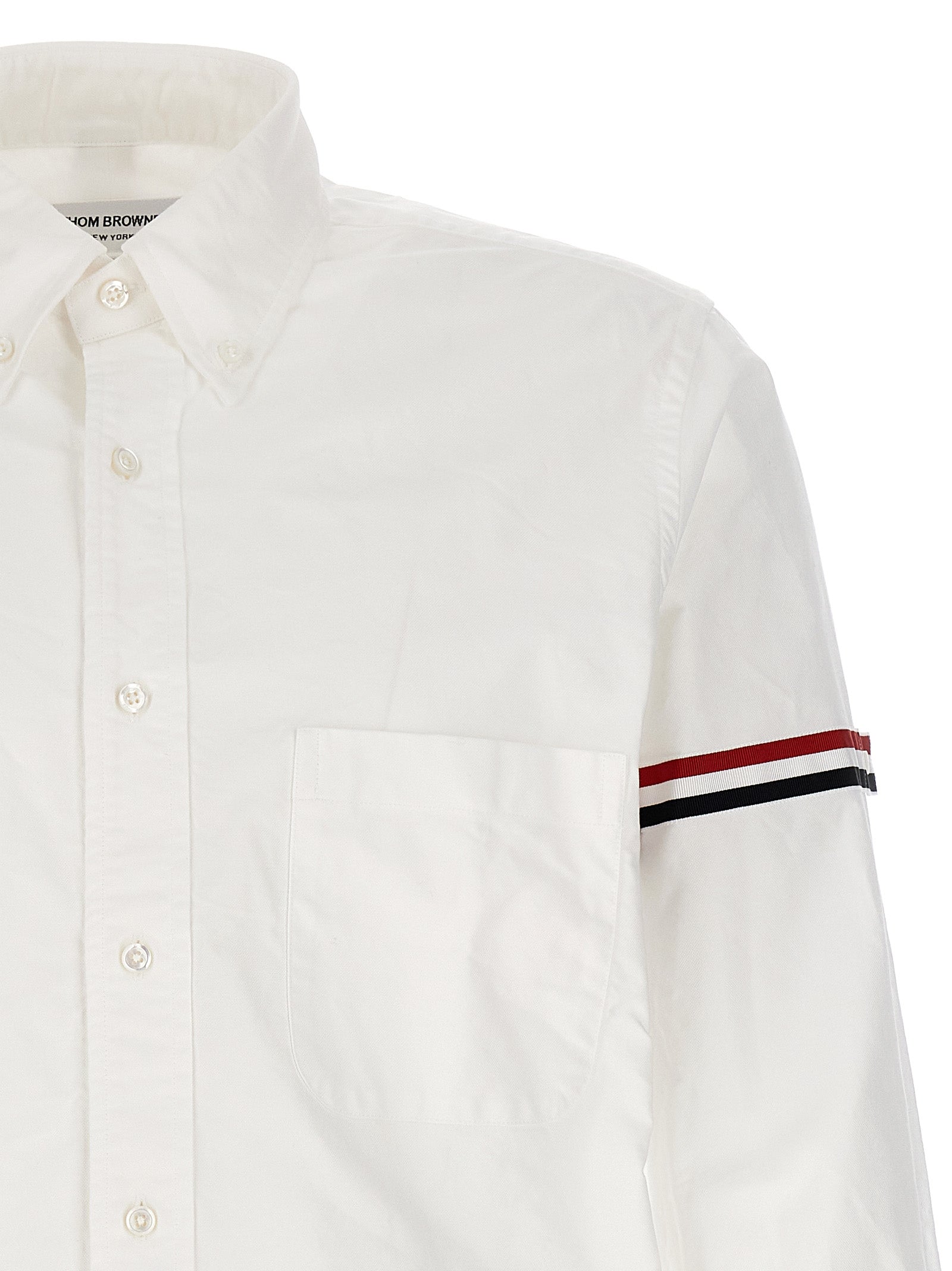 Thom Browne White Cotton Blouse - Timeless Luxury Elegance