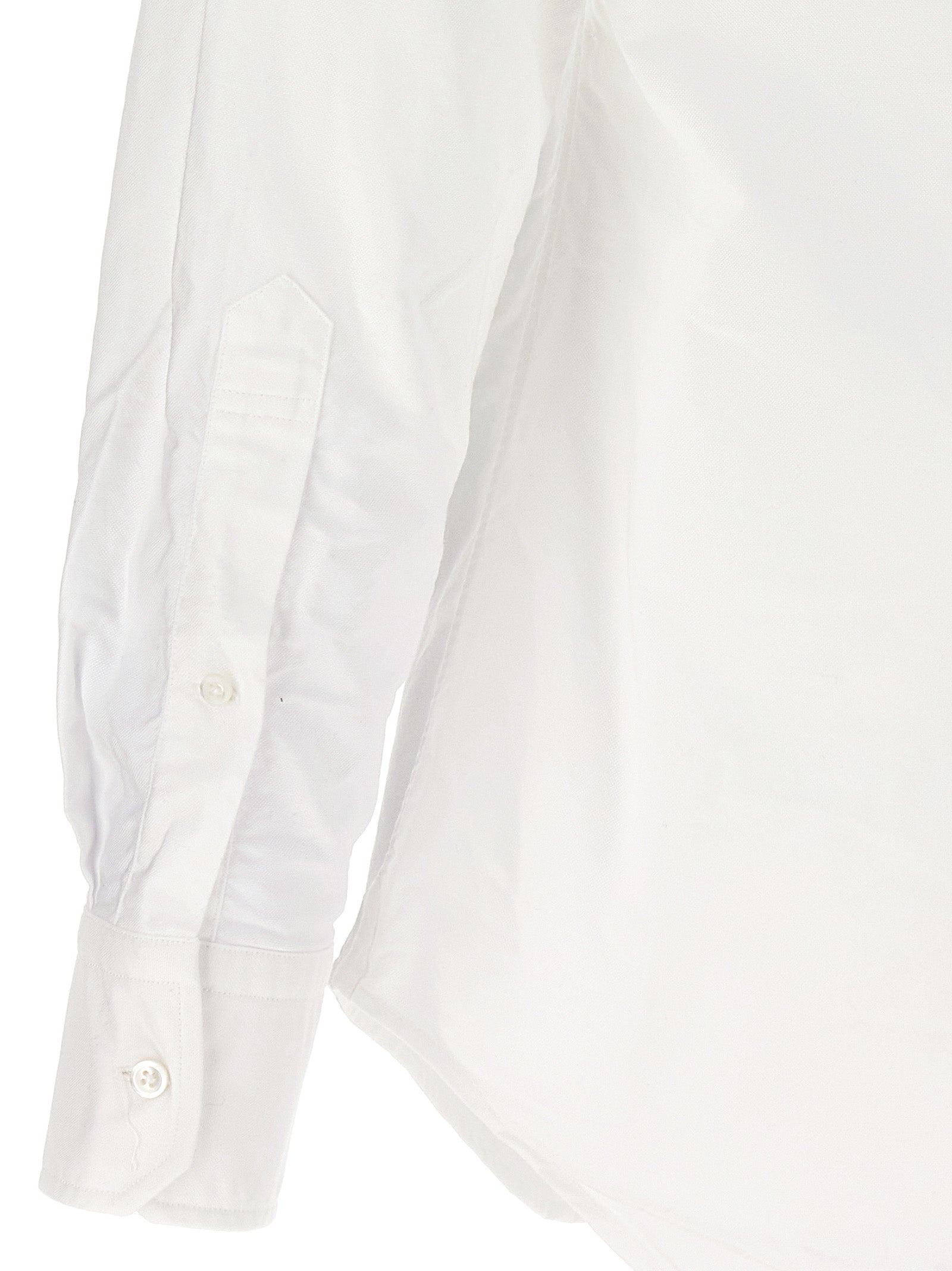 Thom Browne White Cotton Blouse - Timeless Luxury Elegance