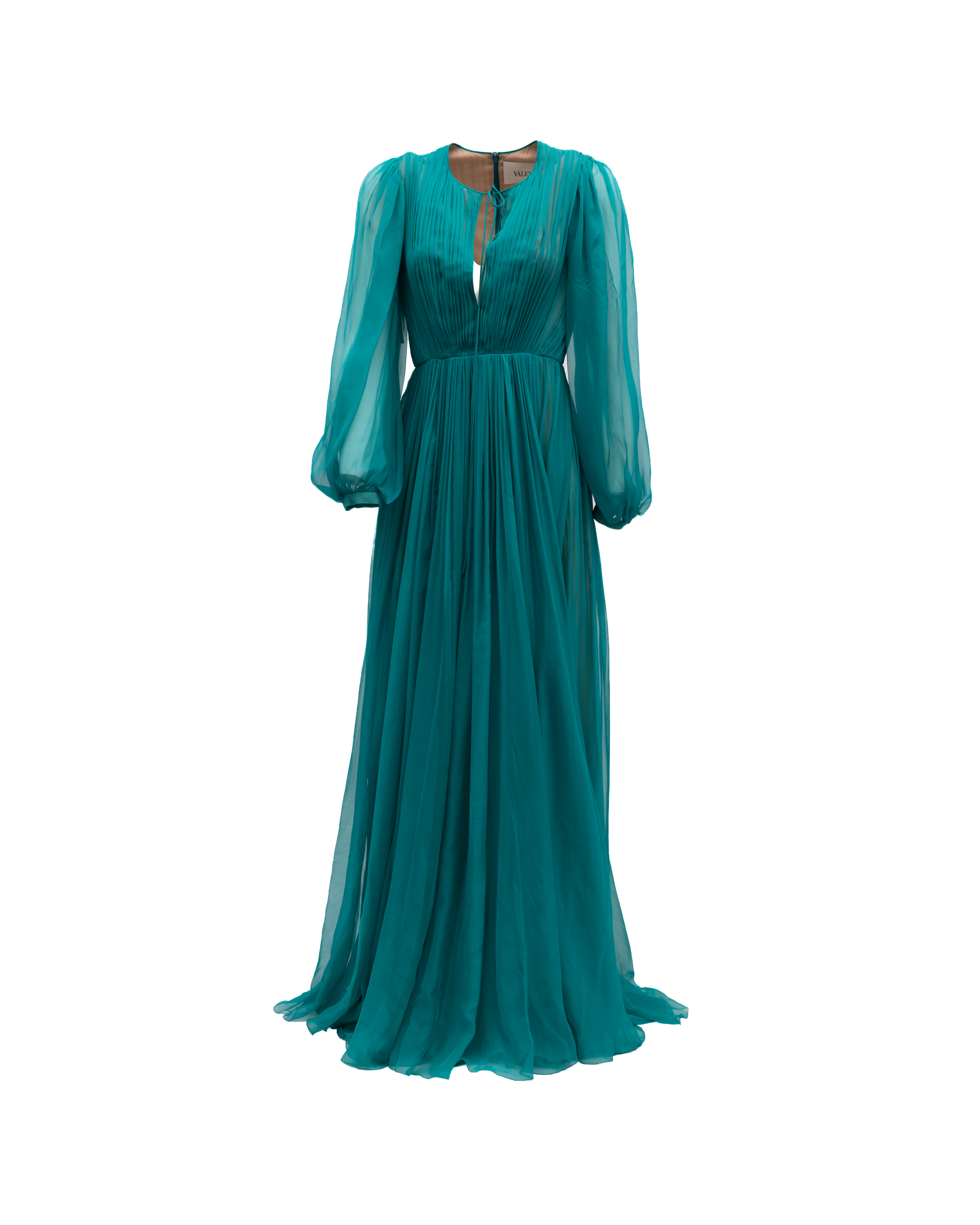 Valentino Garavani Teal Long Cocktail Dress
