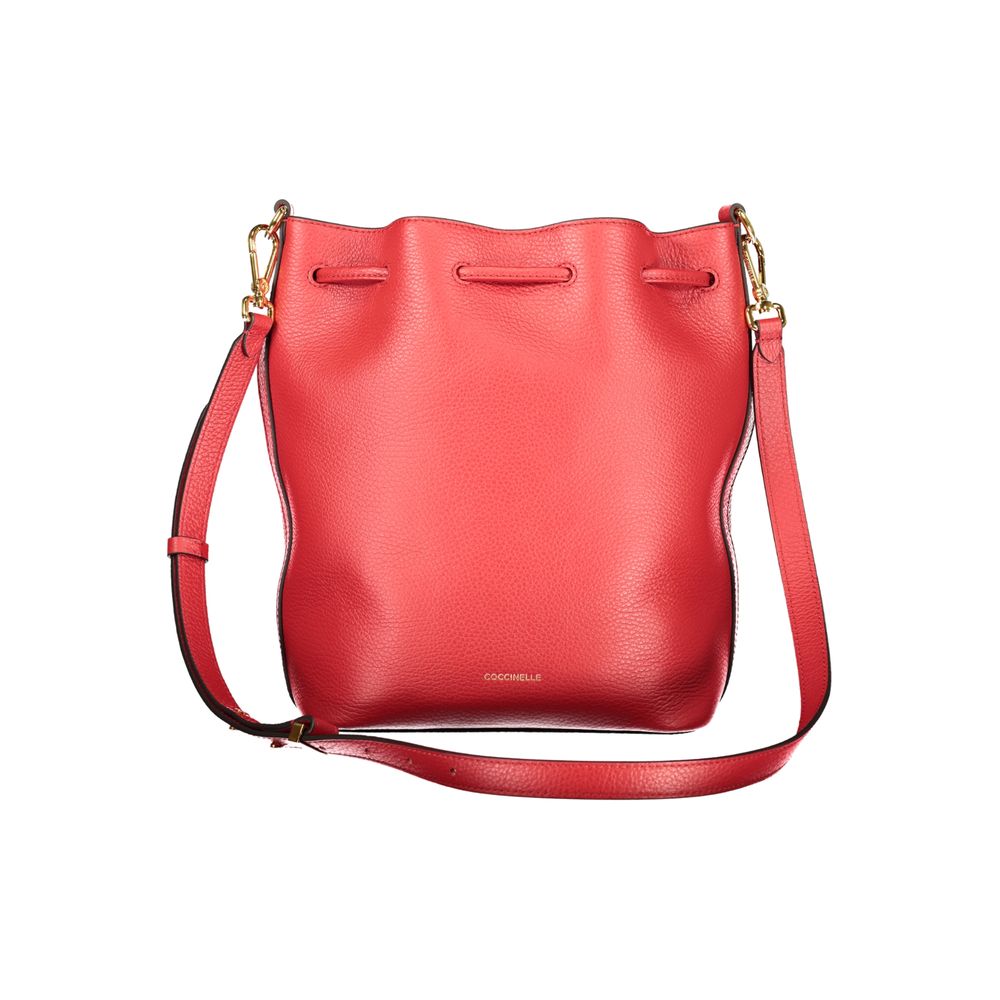 Coccinelle Red Leather Bucket Bag - Timeless Luxury Accessory