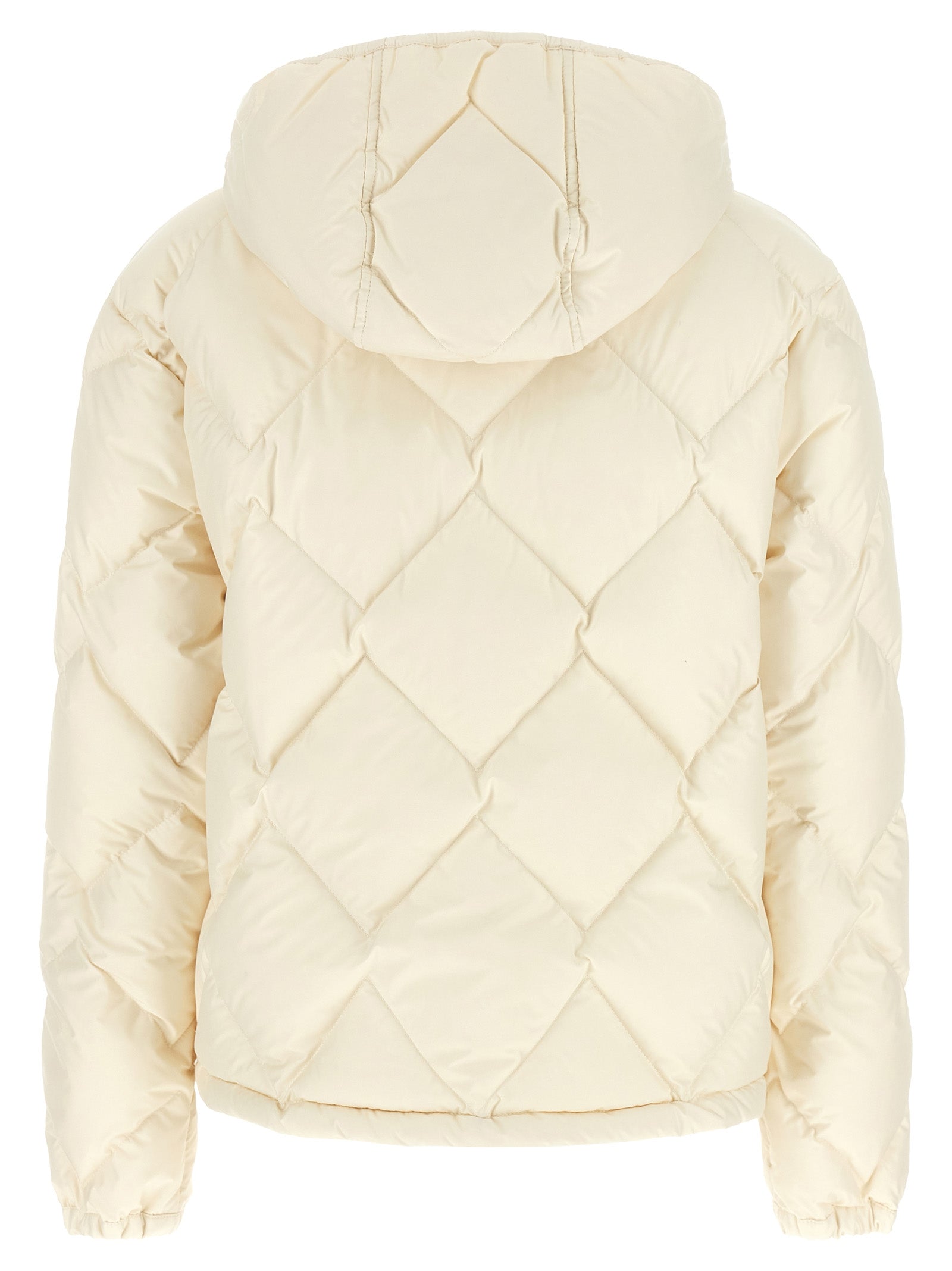 Moncler White Polyester Full-Length Jacket - Luxury Winter Elegance