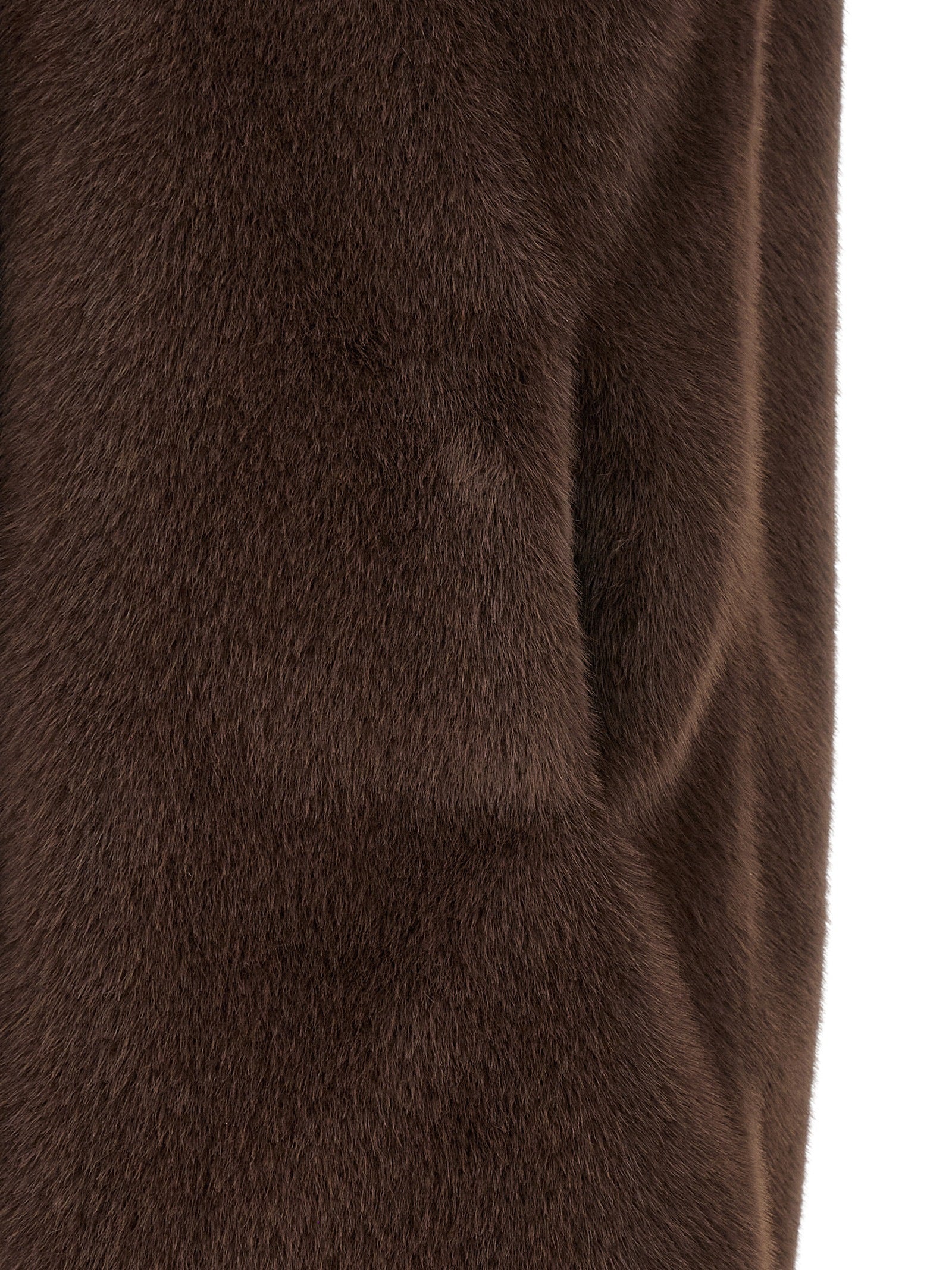 Herno Brown Sleeveless Jacket - Luxury Eco-Fur Fashion