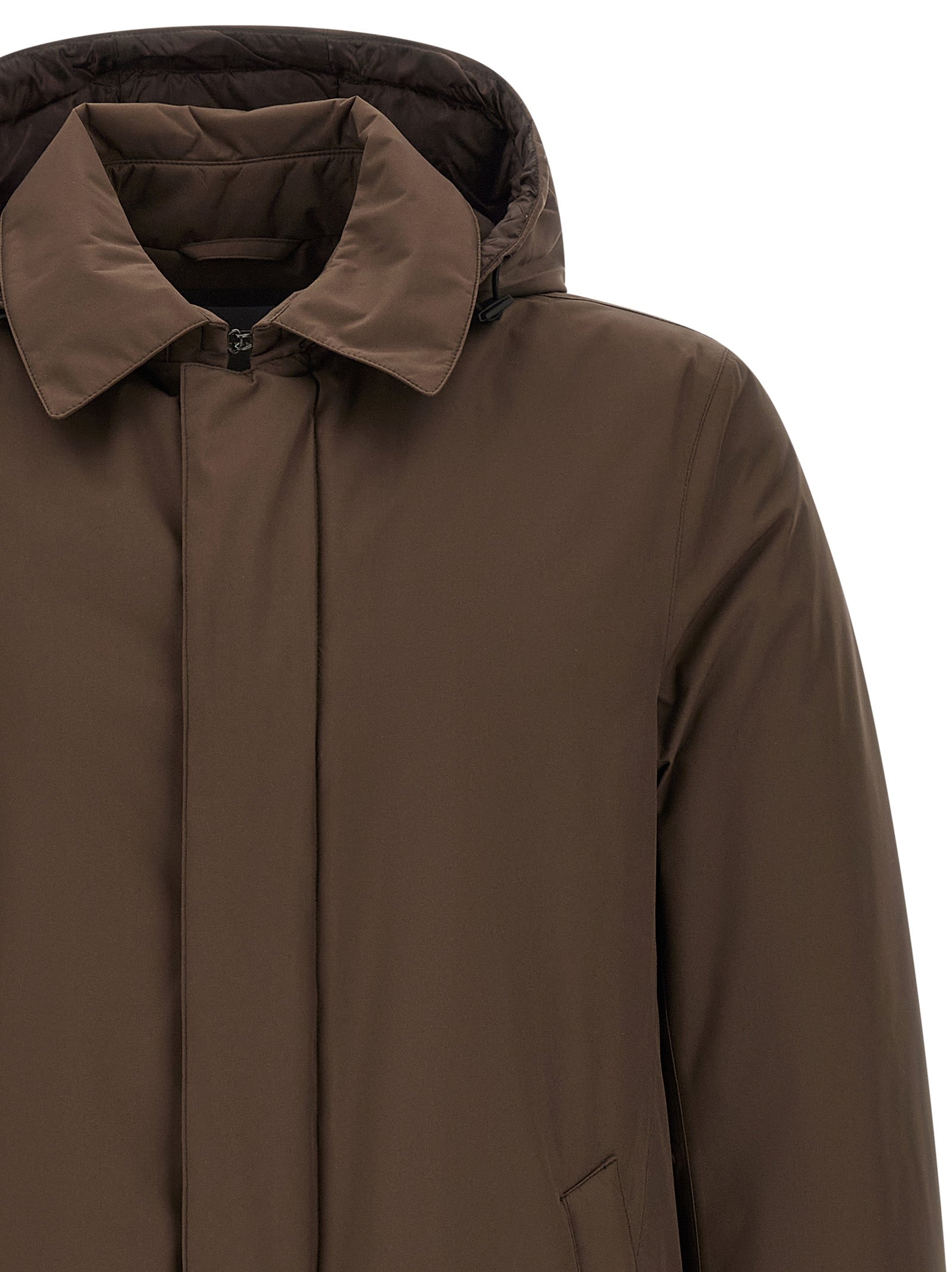 Herno Brown Polyester Parka - Elevate Your Luxe Wardrobe
