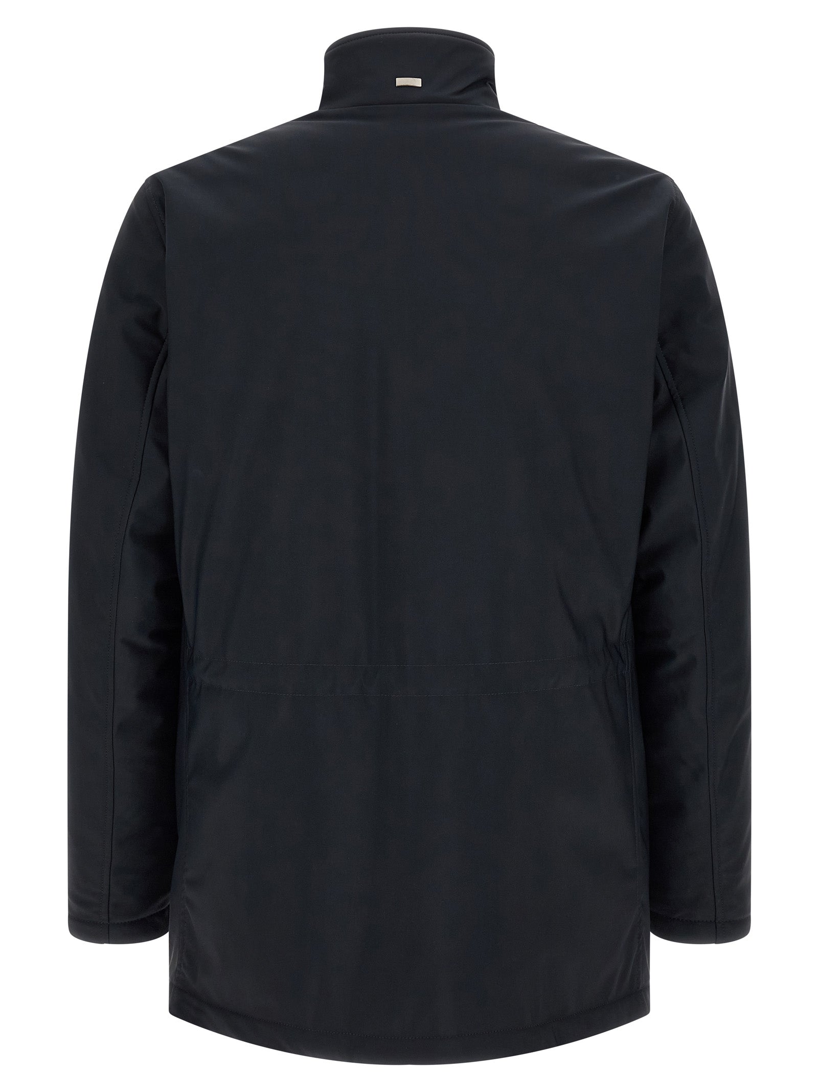 Herno Blue Polyamide Full-Length Jacket - Timeless Luxury Elegance