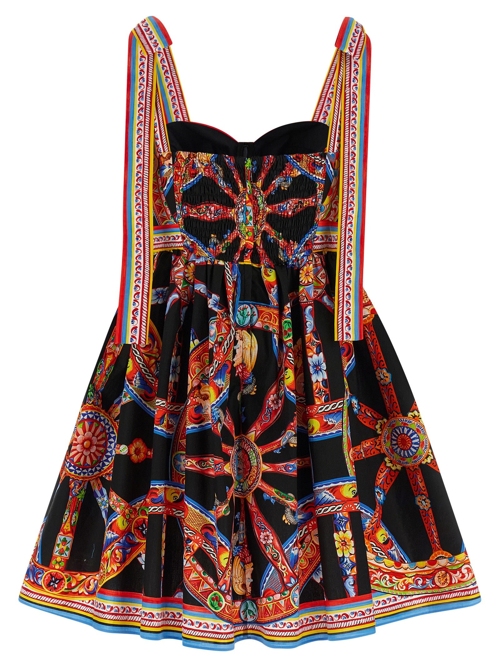 Dolce & Gabbana Multicolor Cotton Short Dress - Exquisite Luxury