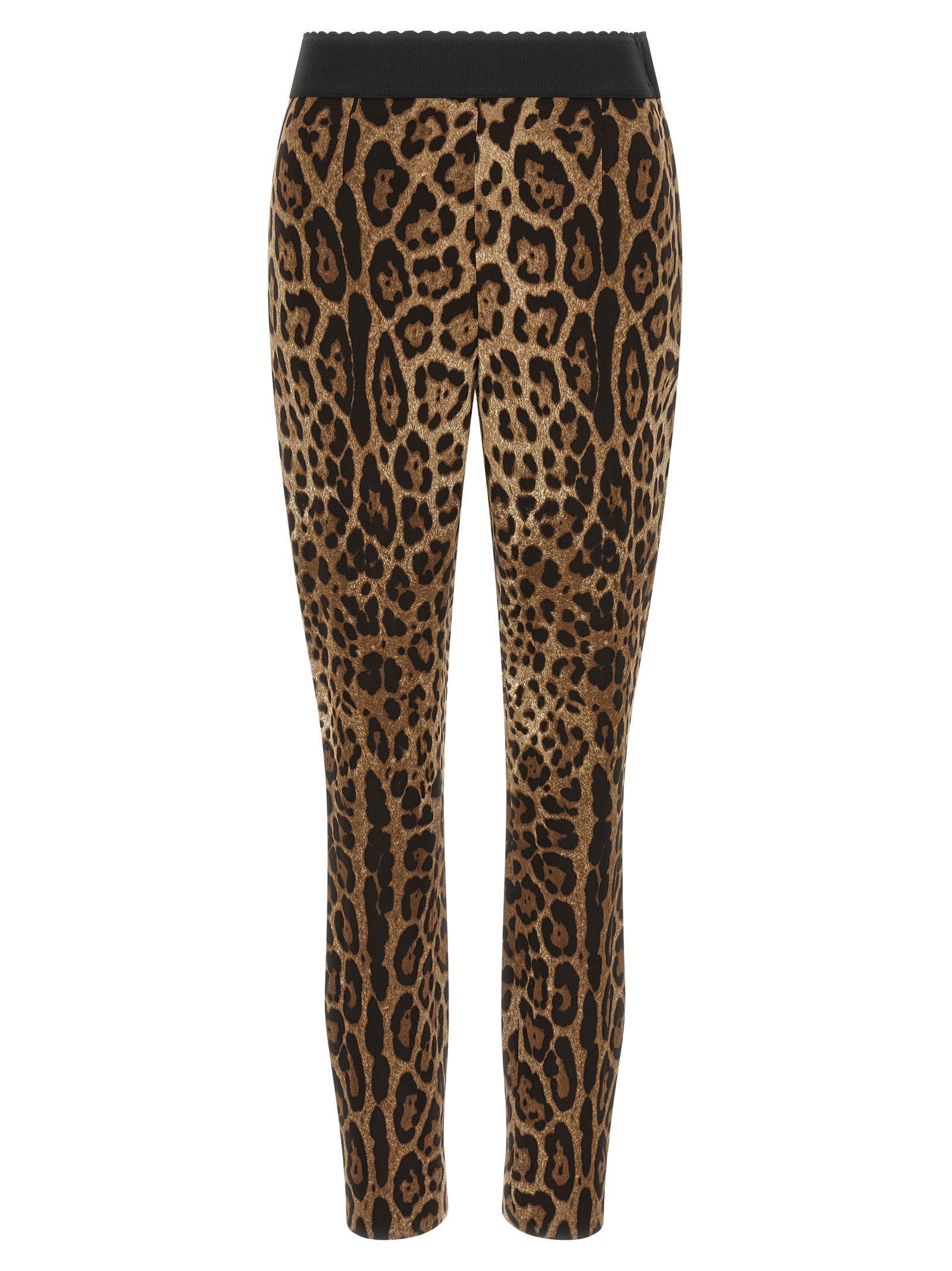 Dolce & Gabbana Brown Viscose Leggings - Exquisite Luxury Fashion