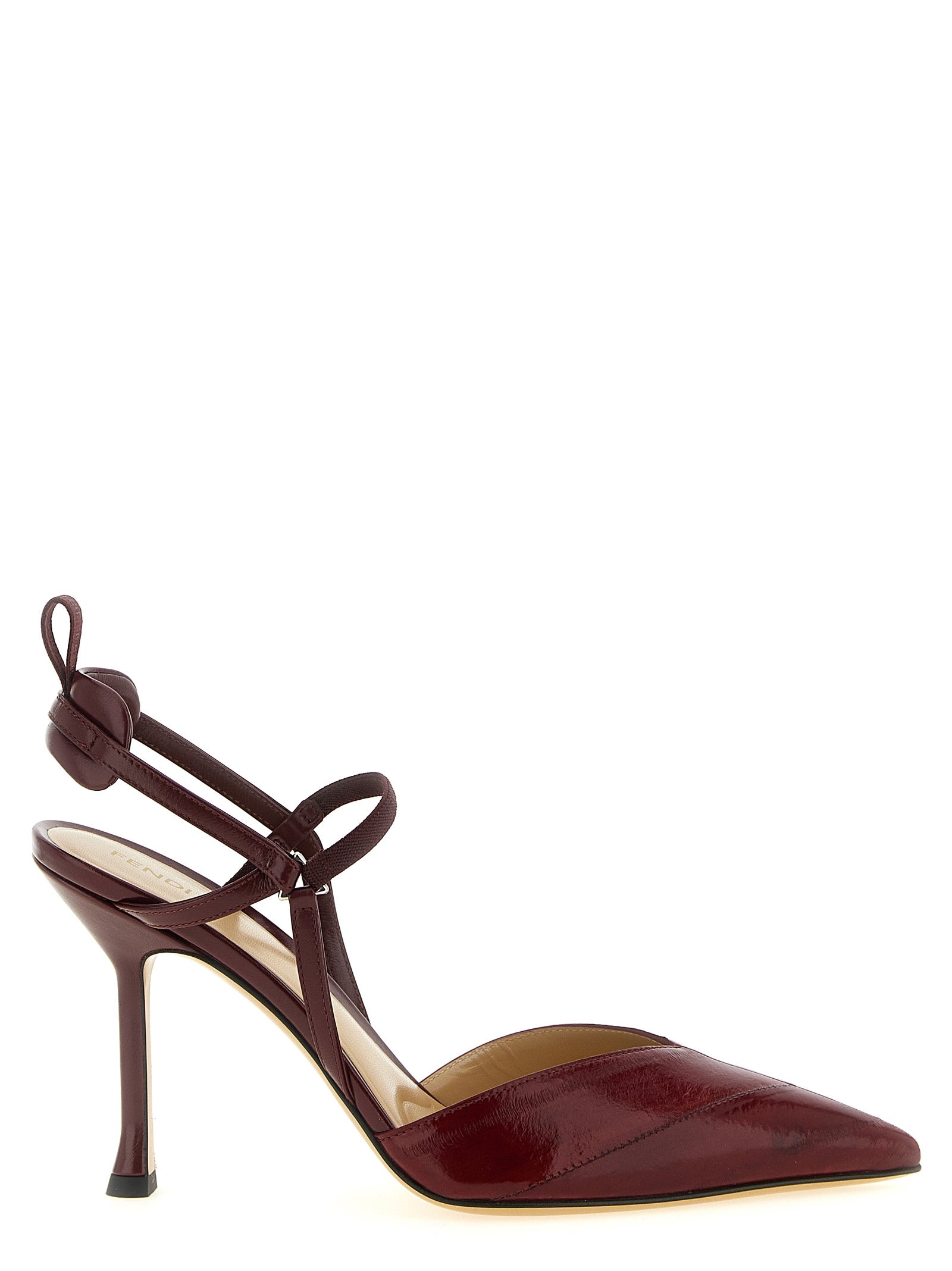 Fendi Bordeaux Lamb Leather Platform Pumps - Luxury Elegance