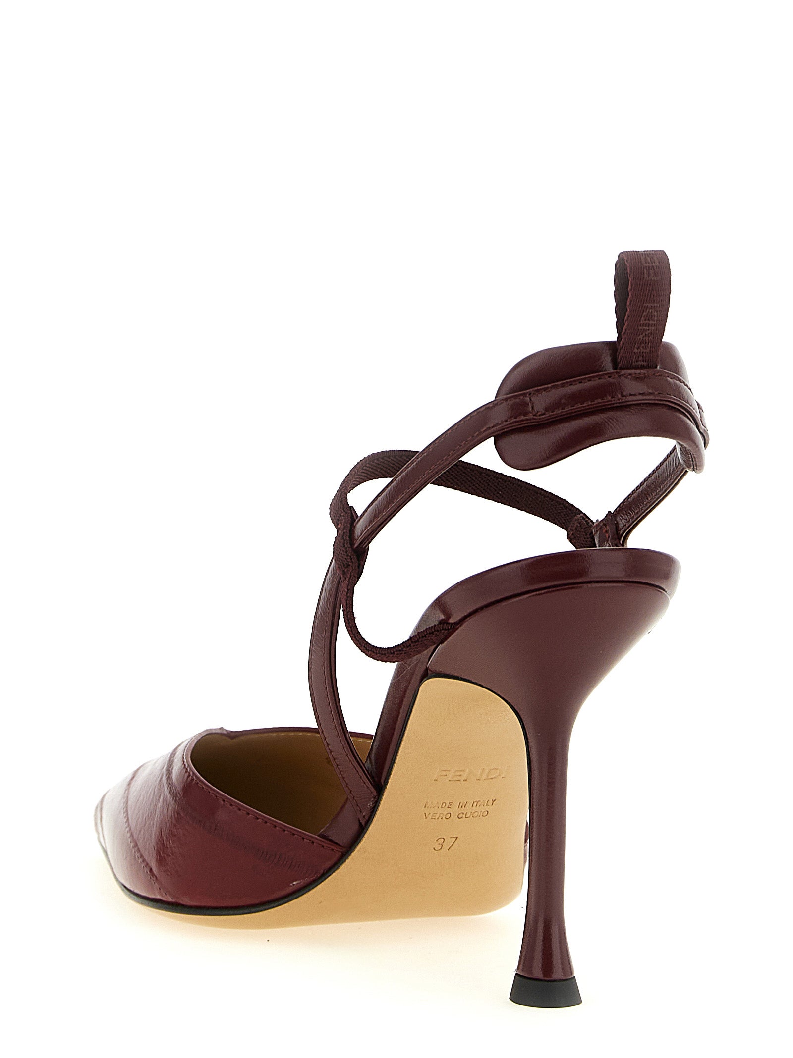 Fendi Bordeaux Lamb Leather Platform Pumps - Elevate Your Elegance