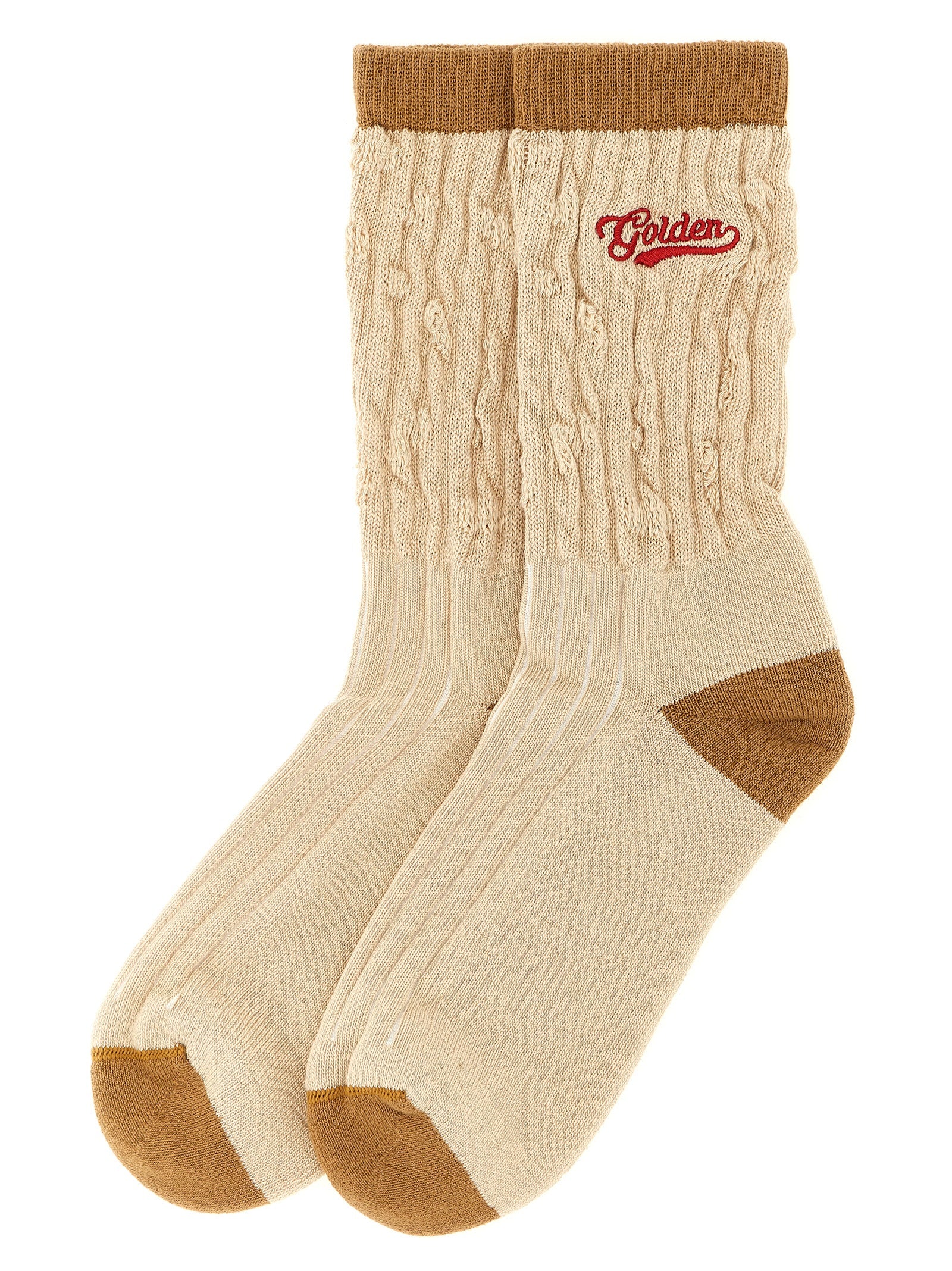 Golden Goose Beige Cotton Socks - Elevate Your Luxe Style