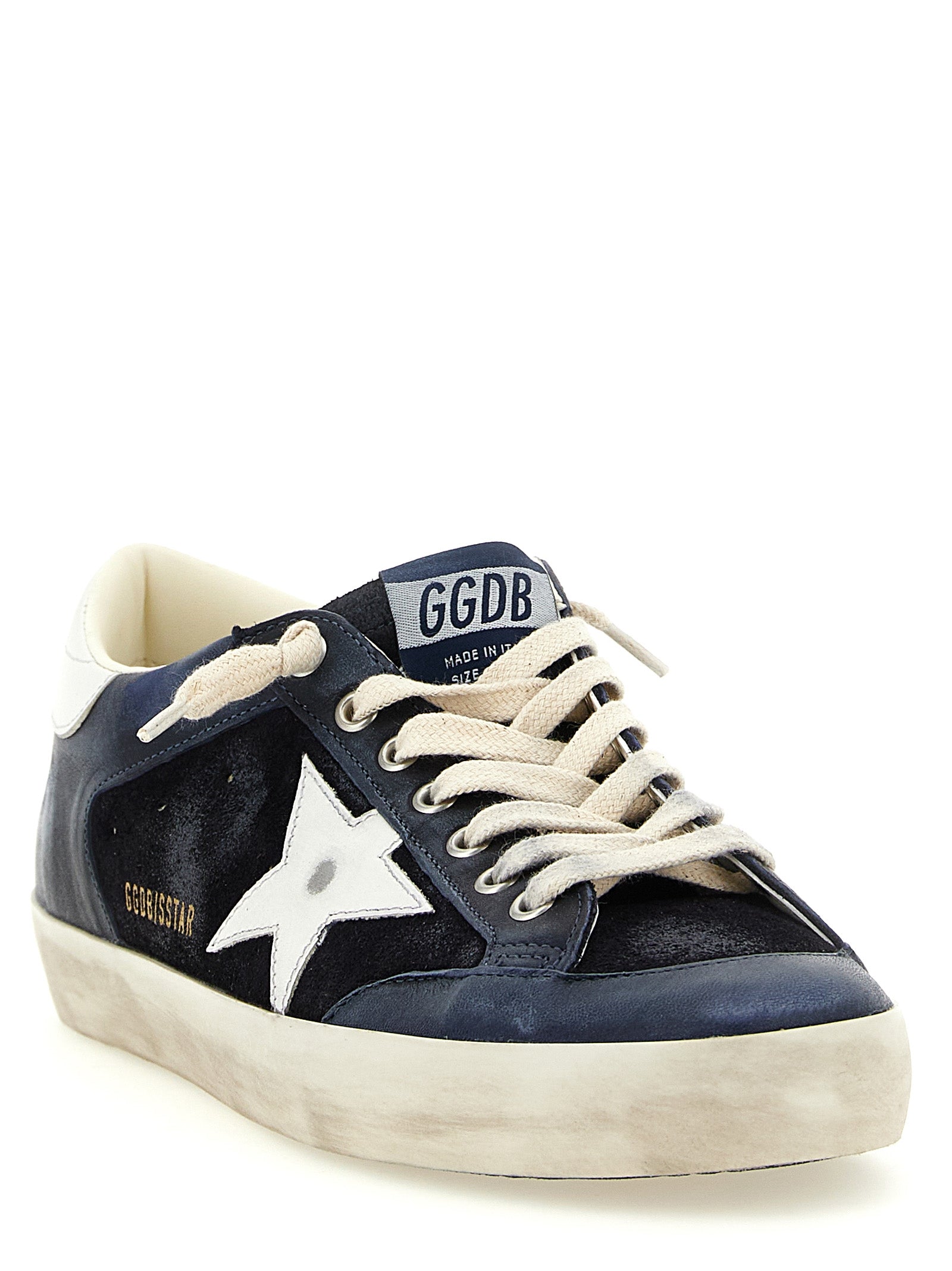 Golden Goose Blue Cowhide Low Top Sneakers - Urban Luxury Redefined