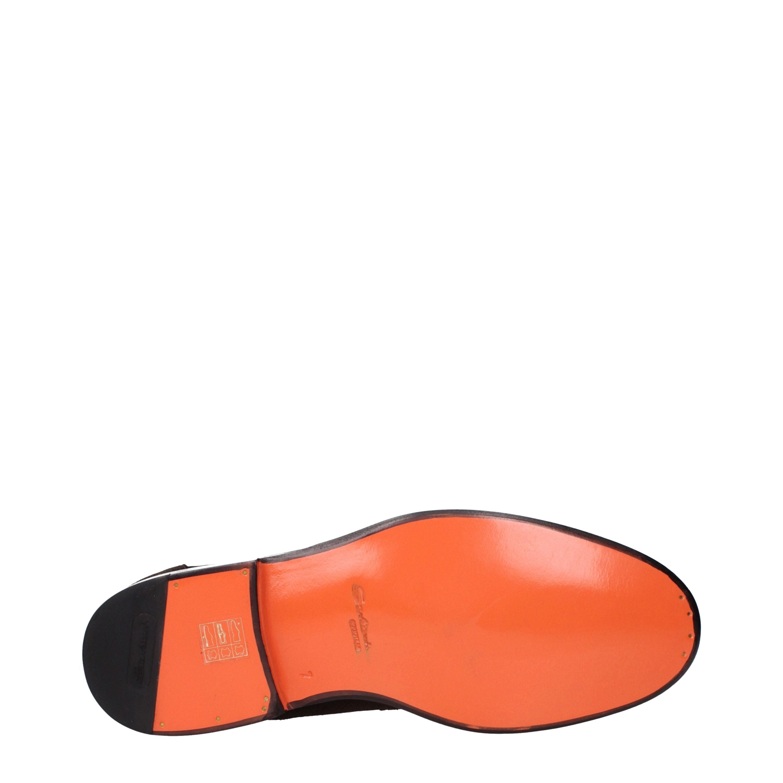 Indulge in the exquisite craftsmanship of Santoni Brown Leather Slip-On Loafers, where timeless elegance meets unparalleled luxury for the discerning individual.