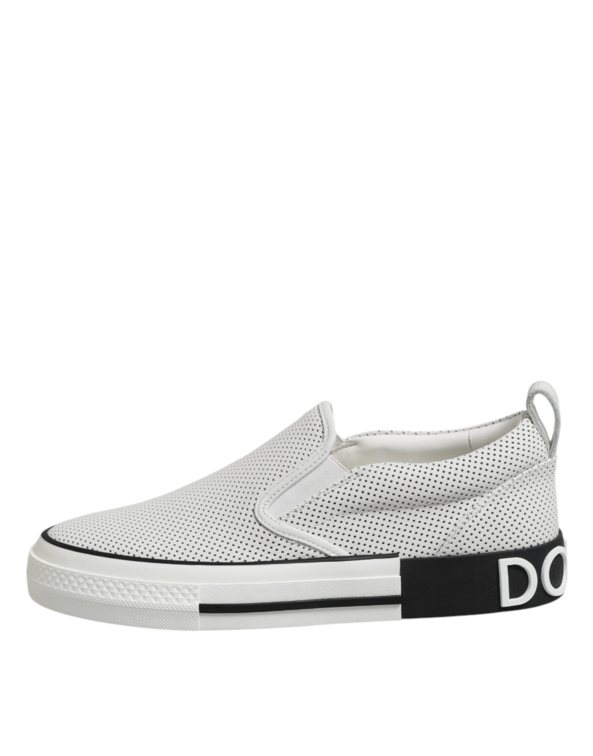 Dolce & Gabbana White Perforated Custom 2.Zero Sneakers Shoes