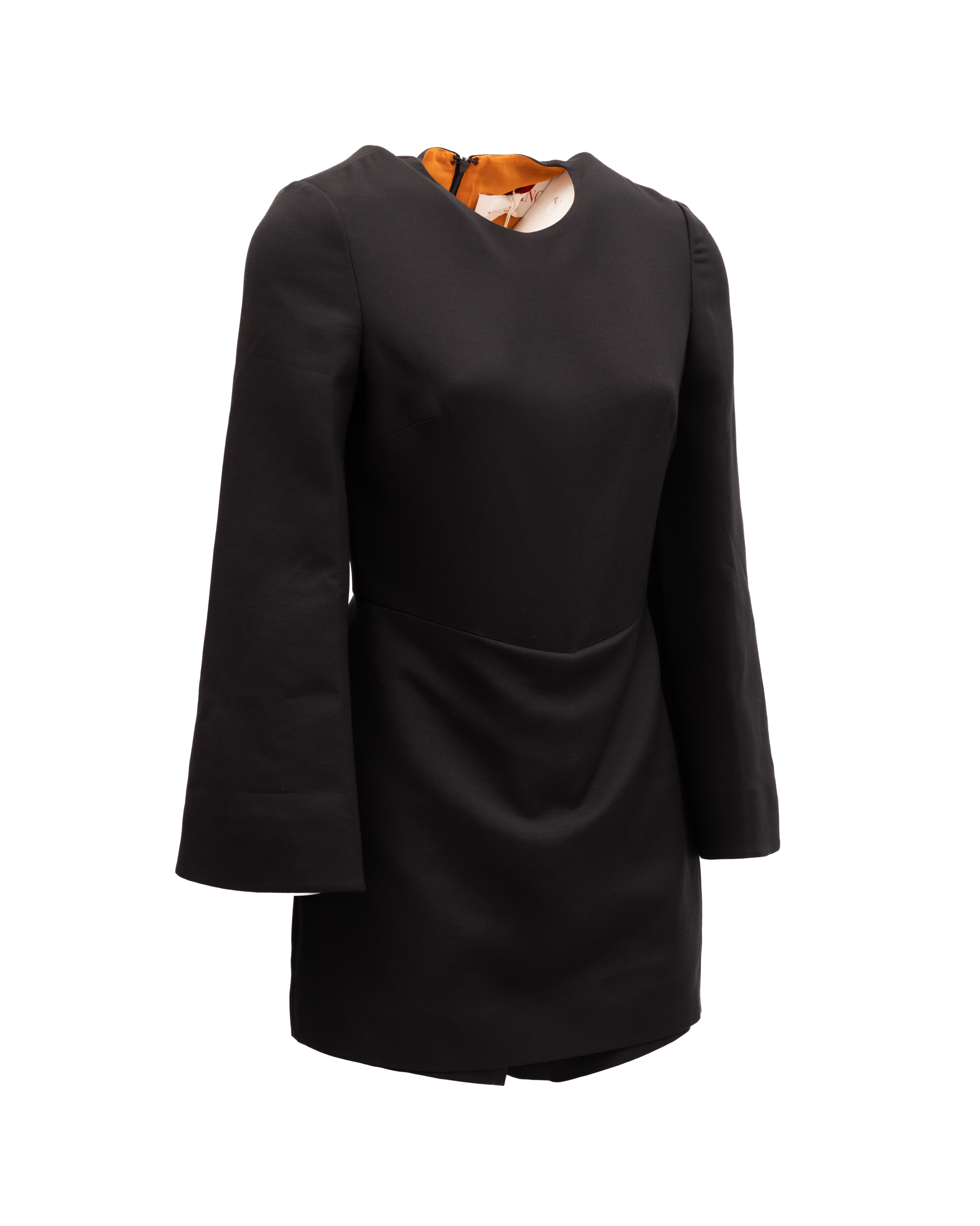 Valentino Garavani Black Mini Dress with Flared Sleeves