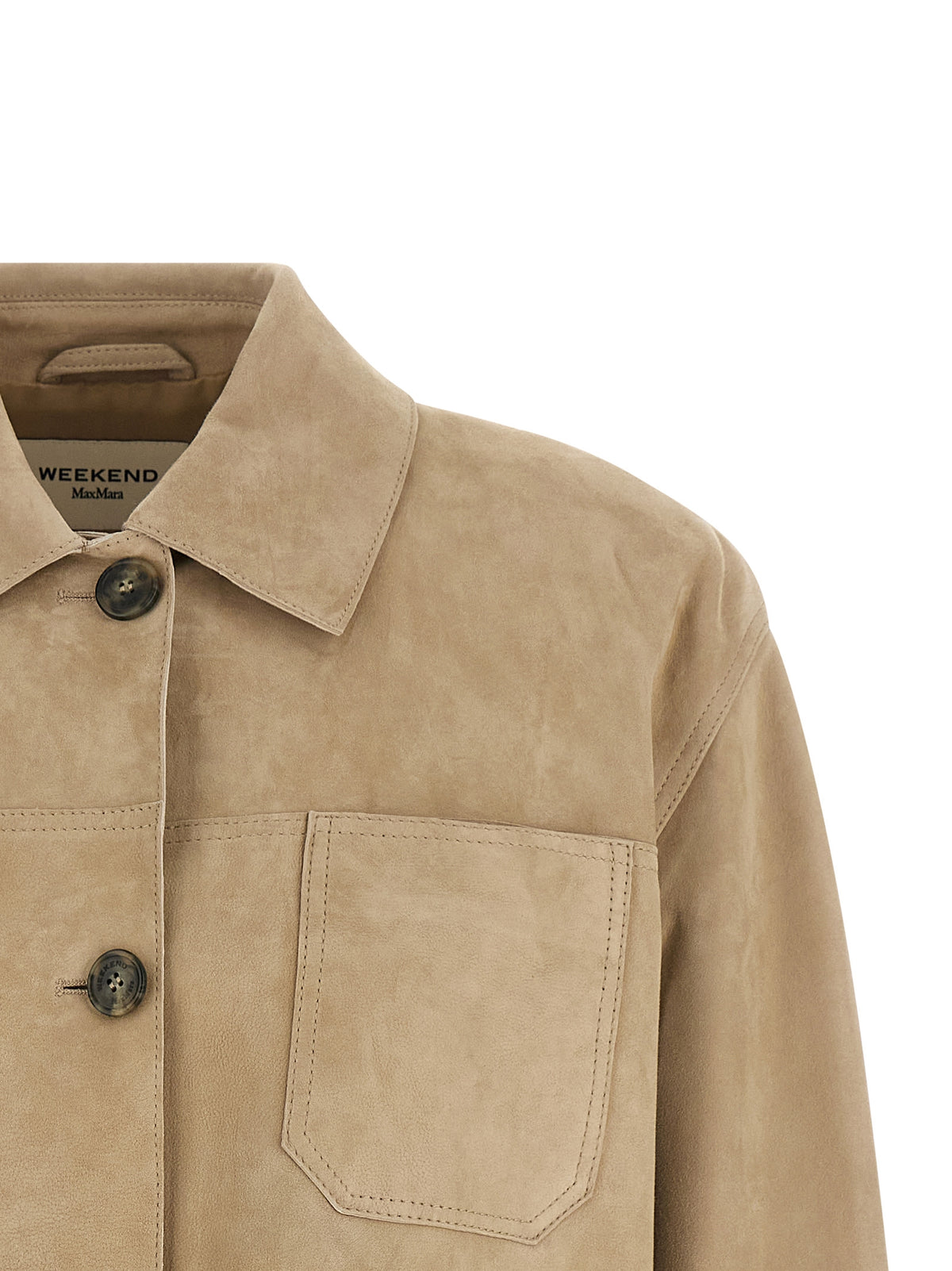 Max Mara Beige Lamb Leather Jacket - Timeless Luxury Outerwear