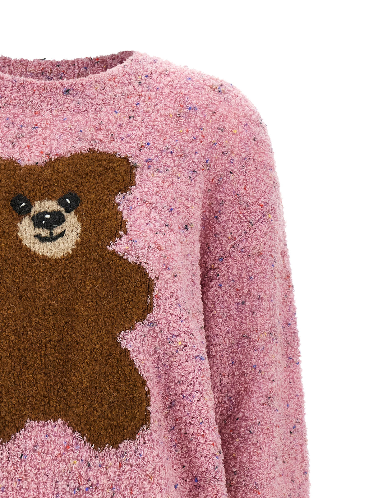 Indulge in the playful elegance of the Moschino Multicolor Virgin Wool Cardigan, crafted from luxurious virgin wool for timeless sophistication and whimsical charm.