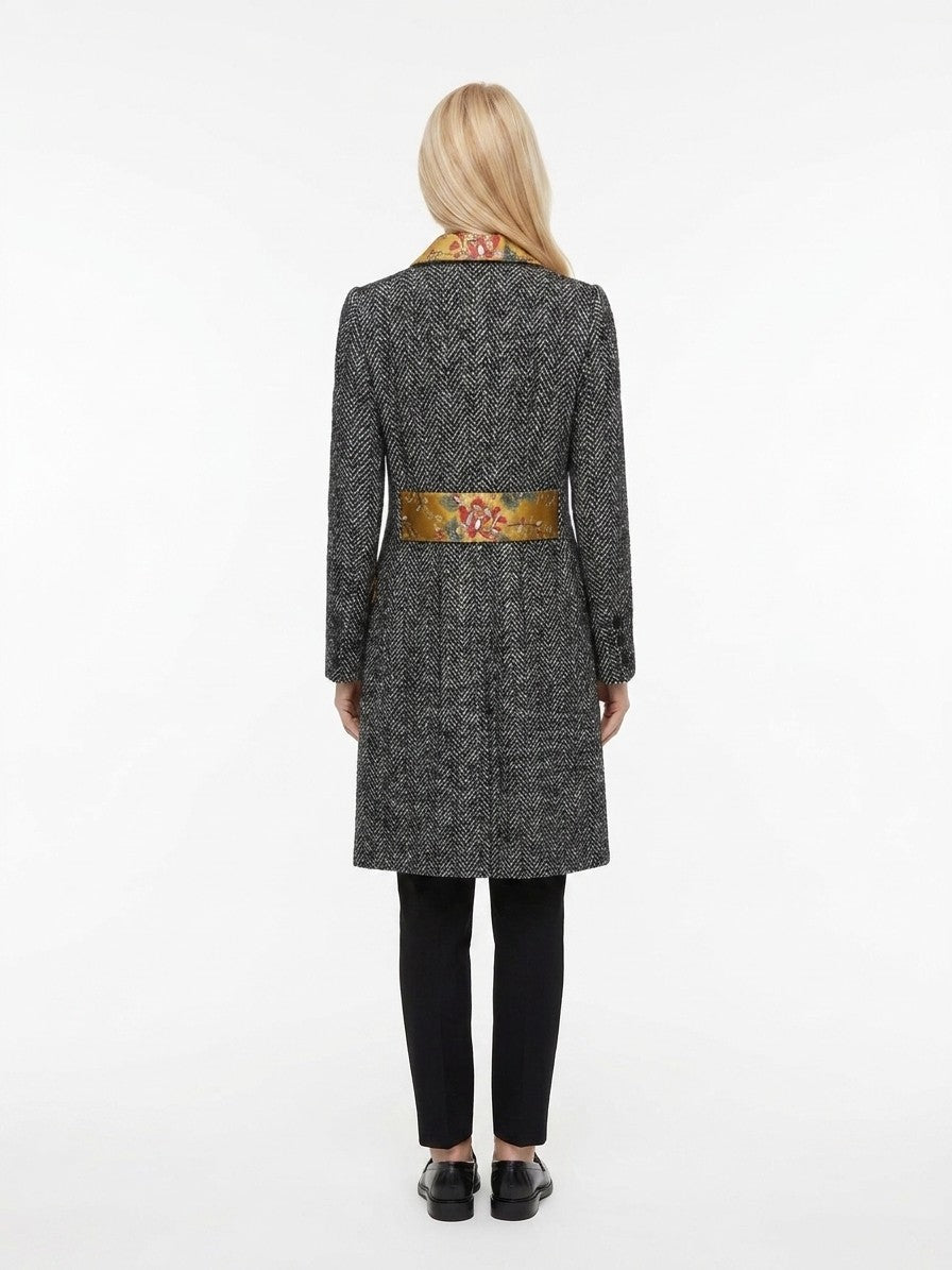 Dolce & Gabbana Gray Elastane Coat - Timeless Italian Elegance