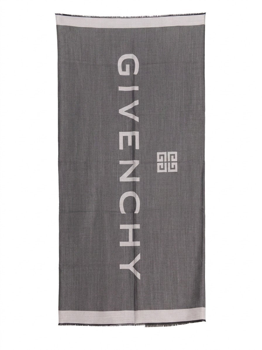 Givenchy Gray Silk Scarf - Timeless Luxury Accessory for All