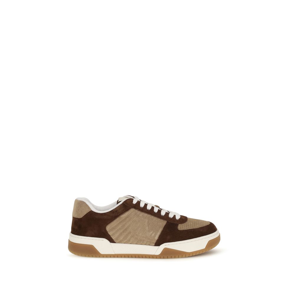 Indulge in the exquisite craftsmanship of Valentino Garavani's Brown Napa Leather Athletic Sneakers, where luxurious materials meet sophisticated style for the discerning individual.