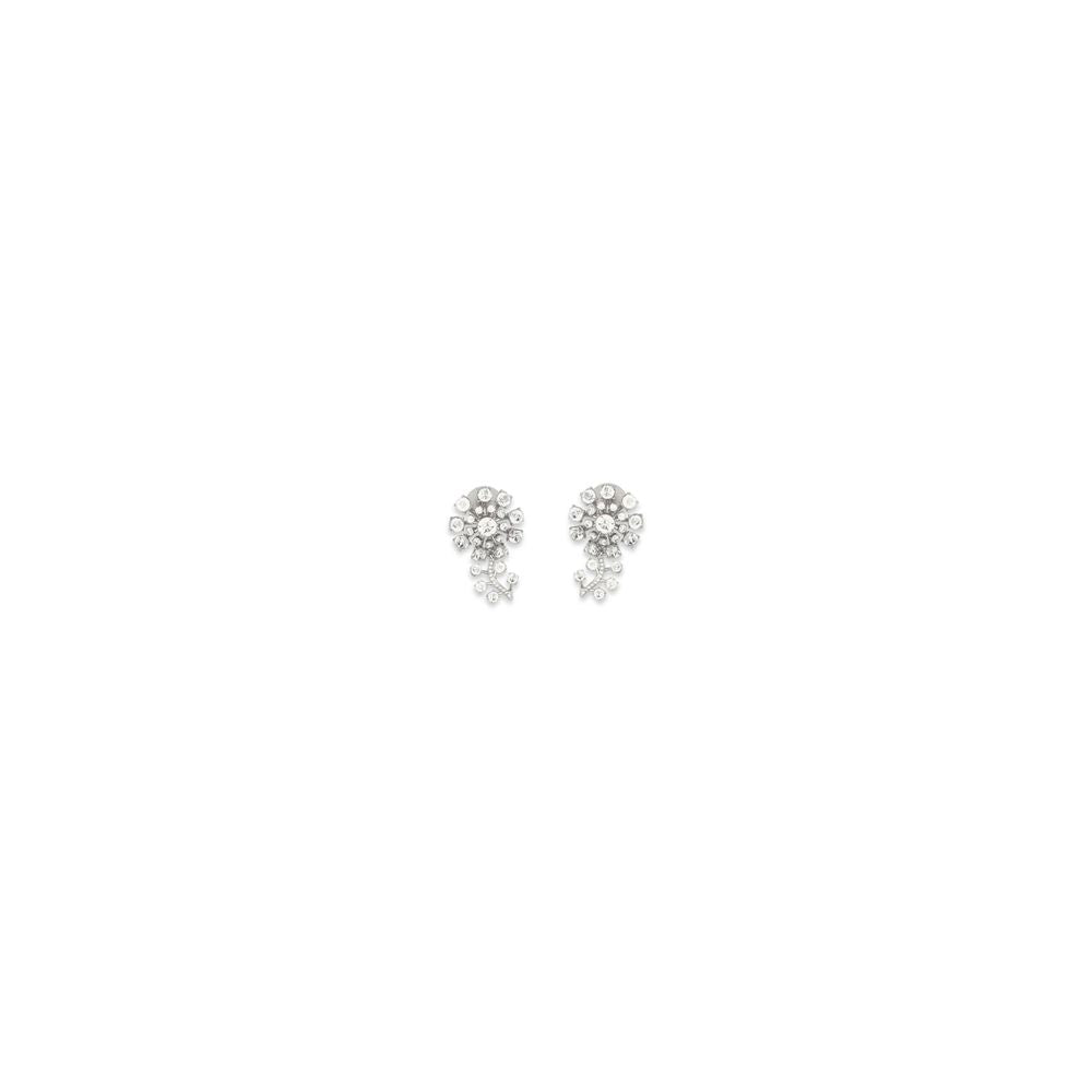 Discover the elegance of Self-Portrait Silver Brass Earrings from the AW26 collection, crafted in silver-plated brass with intricate floral designs and crystal embellishments, perfect for elevating your style.