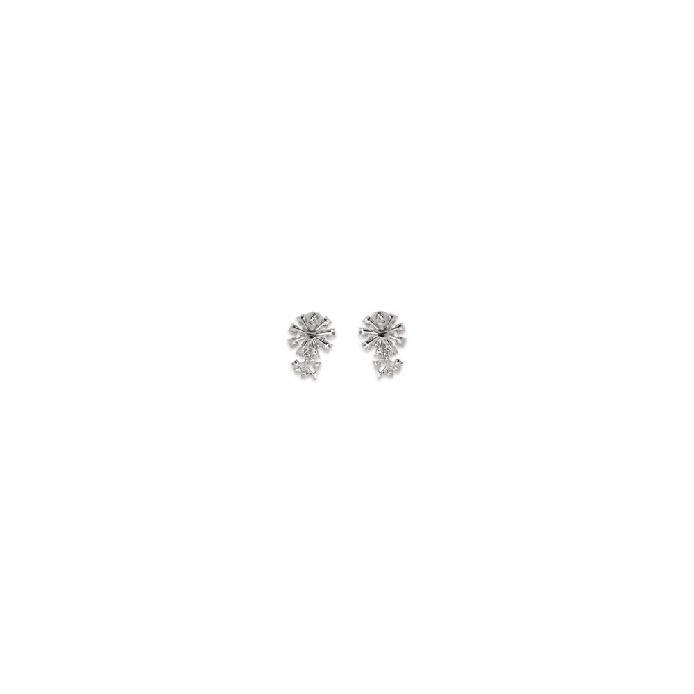Elevate your elegance with Self-Portrait Silver Brass Earrings from the AW26 collection, meticulously crafted in silver-plated brass, adorned with exquisite crystal detailing.