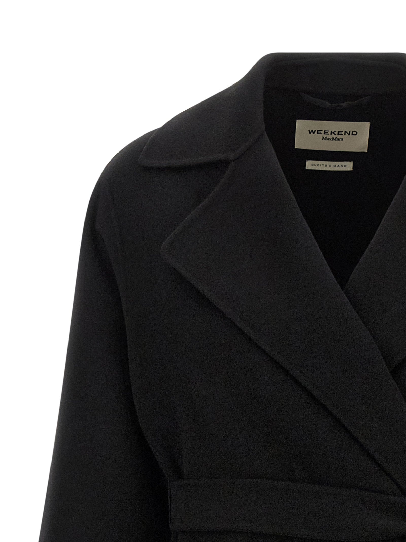 Max Mara Black Virgin Wool Coat