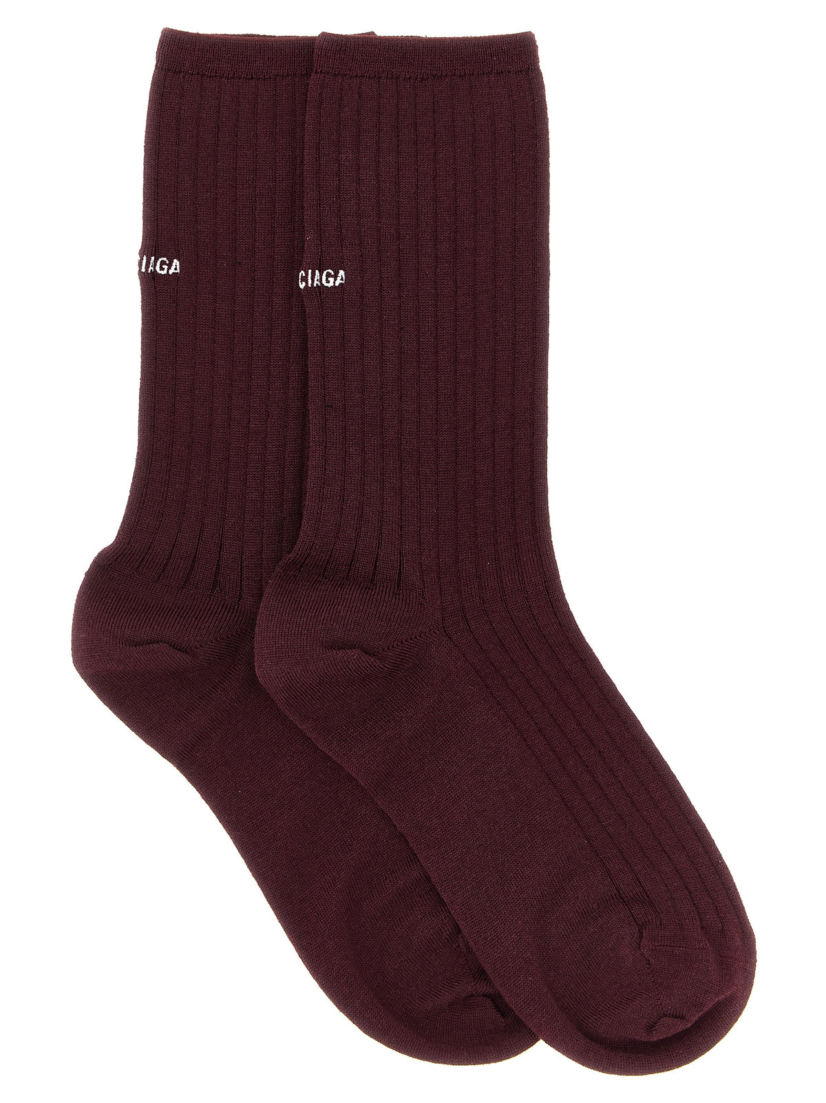 Balenciaga Bordeaux Wool Socks - Elevate Your Luxury Wardrobe