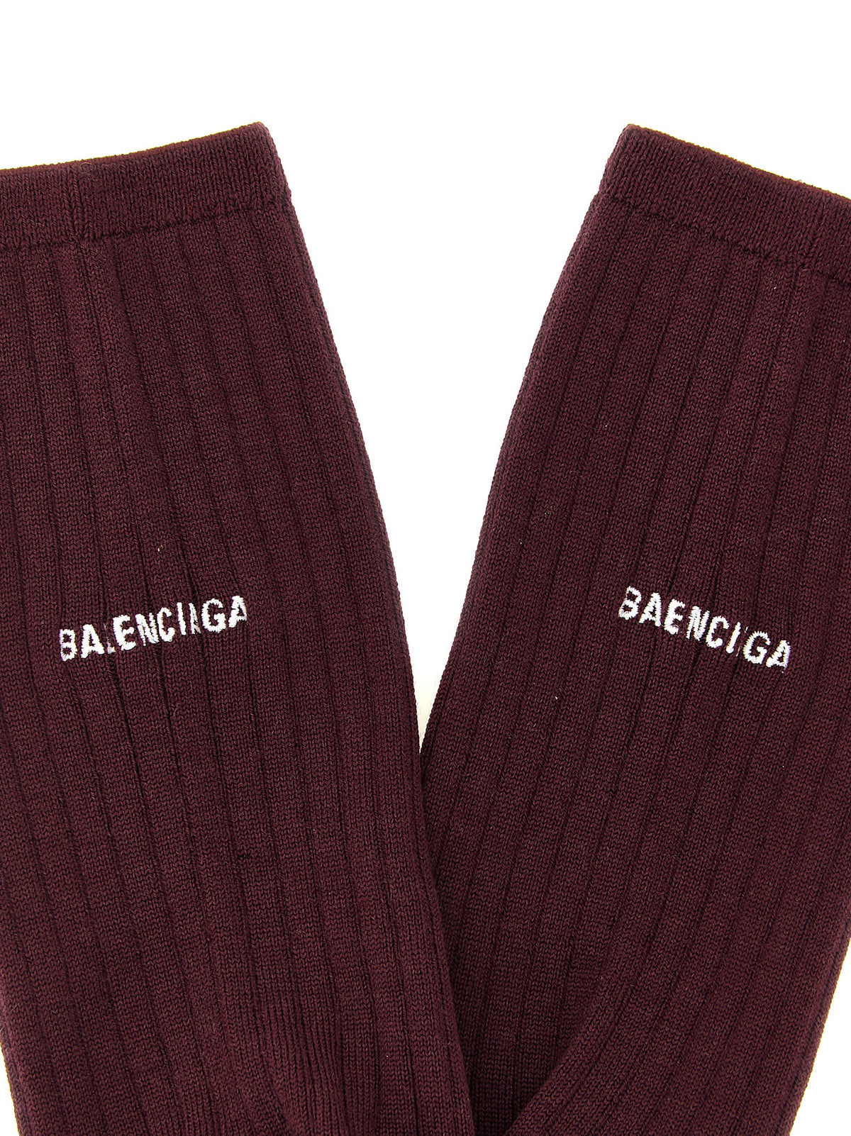 Balenciaga Bordeaux Wool Socks - Elevate Your Luxury Wardrobe