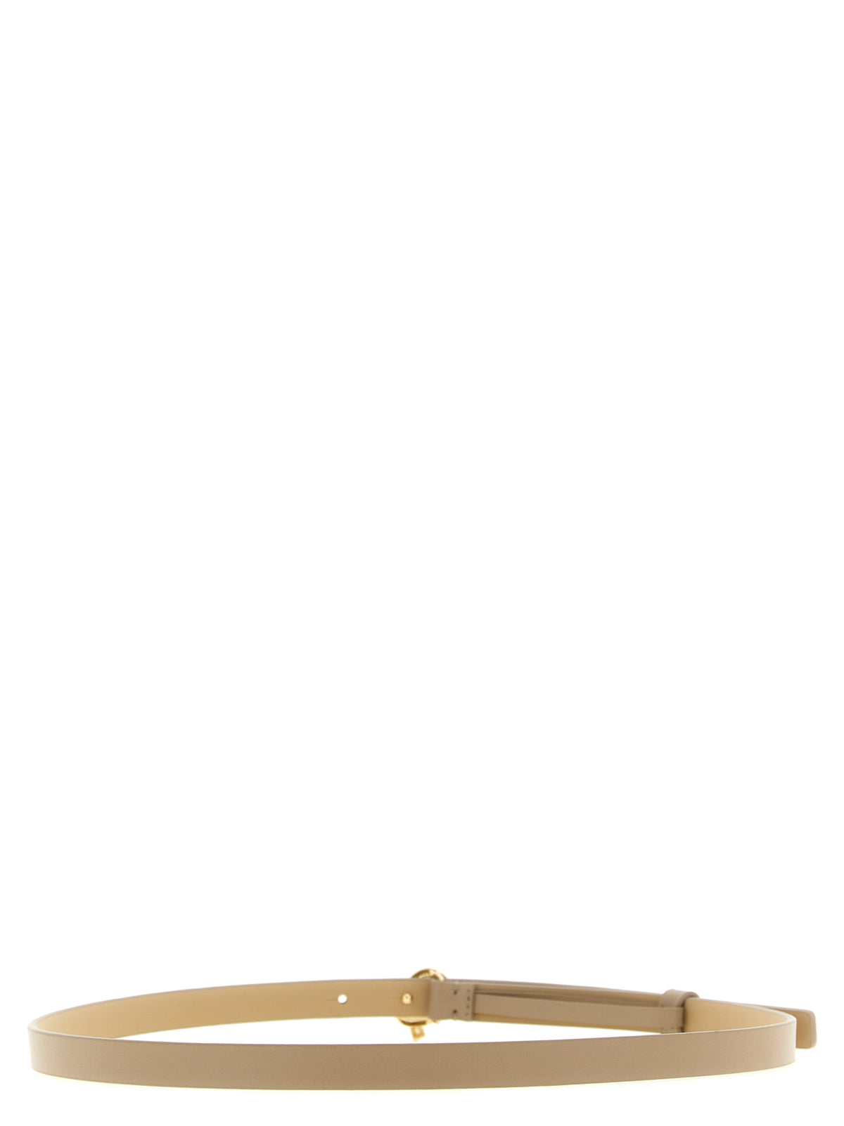 Elevate your style with the Fabiana Filippi Beige Leather Thin Belt, a masterpiece of Italian craftsmanship that embodies timeless elegance and versatile sophistication.