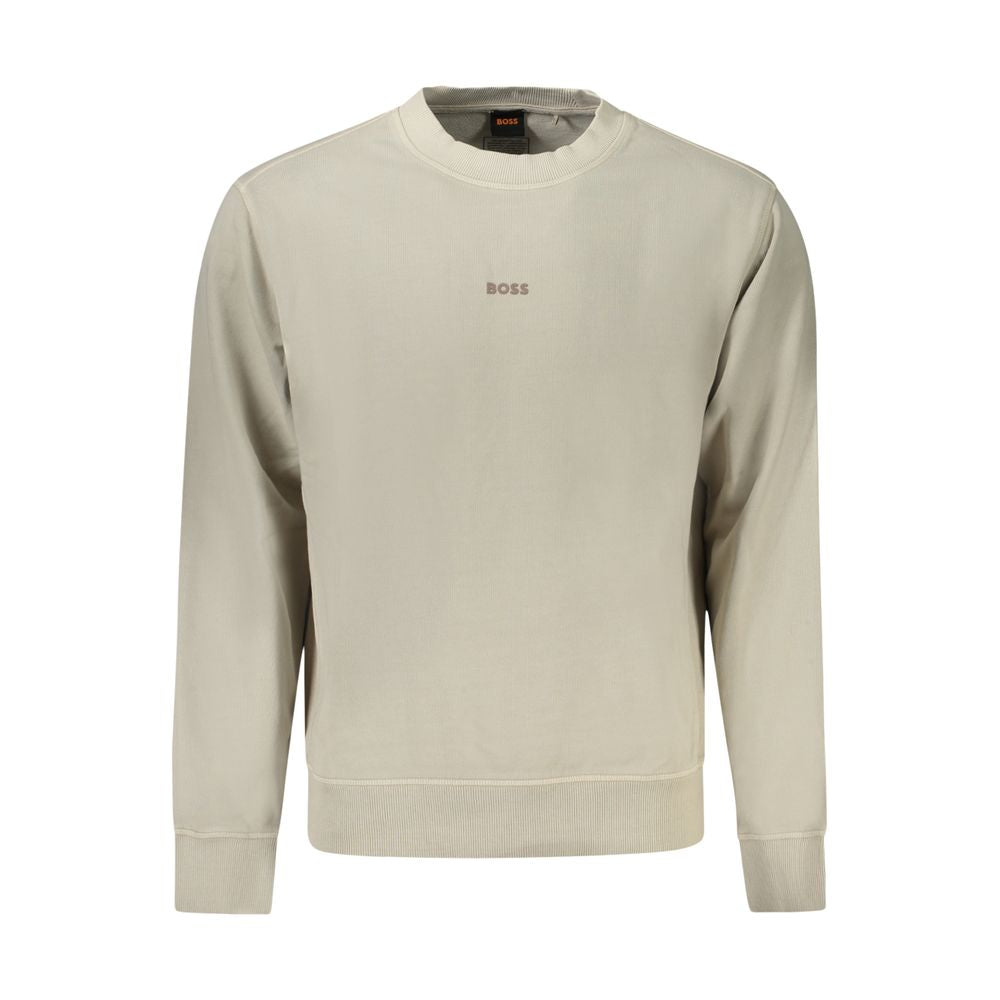 Elevate your wardrobe with the Hugo Boss Beige Cotton Men Sweater, a masterpiece of luxurious comfort and timeless elegance, perfect for the discerning individual.