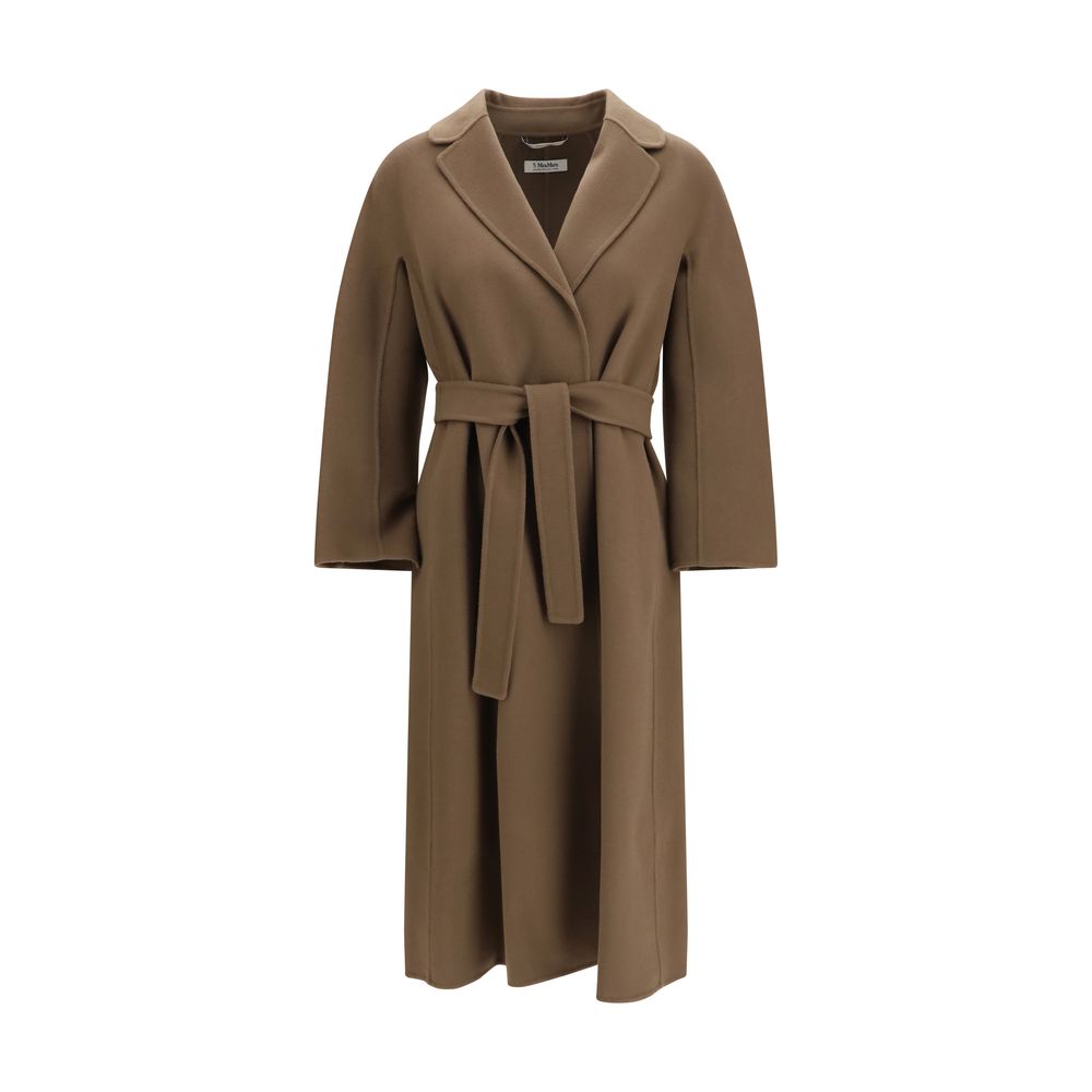 'S Max Mara Brown Wool Oves Aries Coat