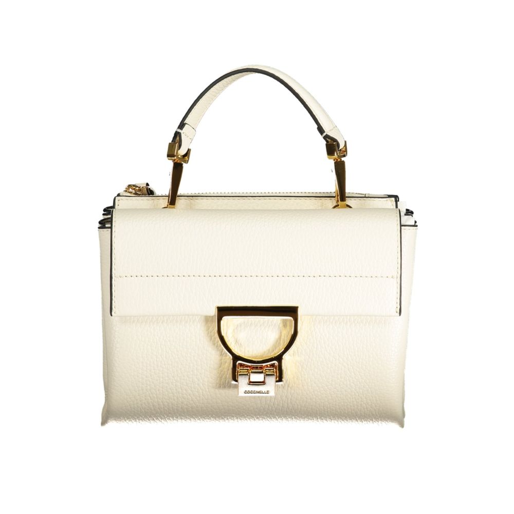 Elevate your style with the Coccinelle White Leather Women's Bag, a masterpiece of Italian craftsmanship that embodies sophistication and timeless elegance for every occasion.