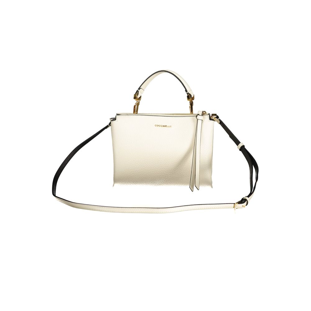 Discover the Coccinelle White Leather Women's Bag, a symbol of Italian craftsmanship and timeless elegance, perfect for elevating any sophisticated ensemble.