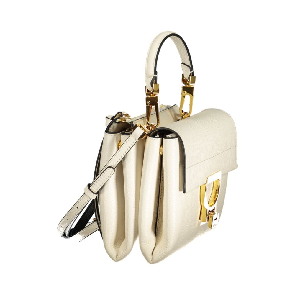 Elevate your elegance with the Coccinelle White Leather Women's Bag, a testament to Italian craftsmanship, blending sophistication and versatility for every occasion.
