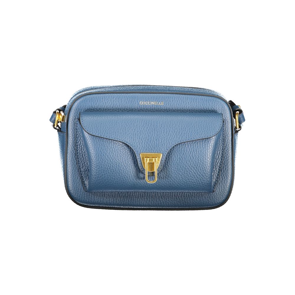 Coccinelle Blue Leather Handbag - Exquisite Italian Craftsmanship