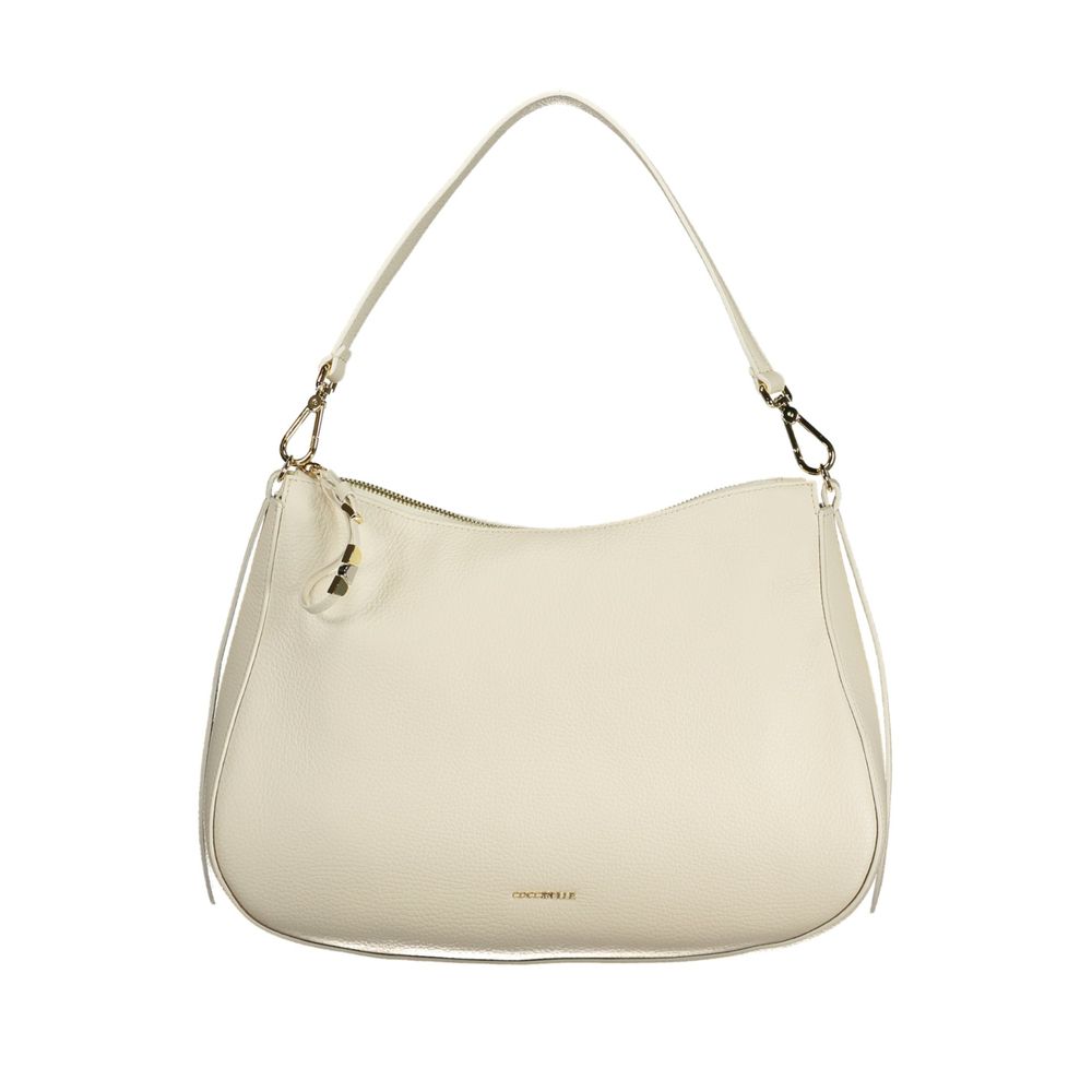 Coccinelle White Leather Handbag - Timeless Luxury for All