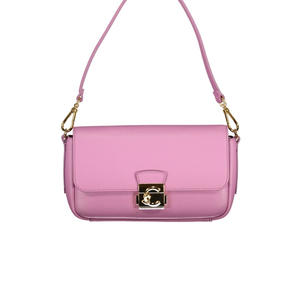 Coccinelle Purple Leather Handbag - Timeless Luxury Elegance