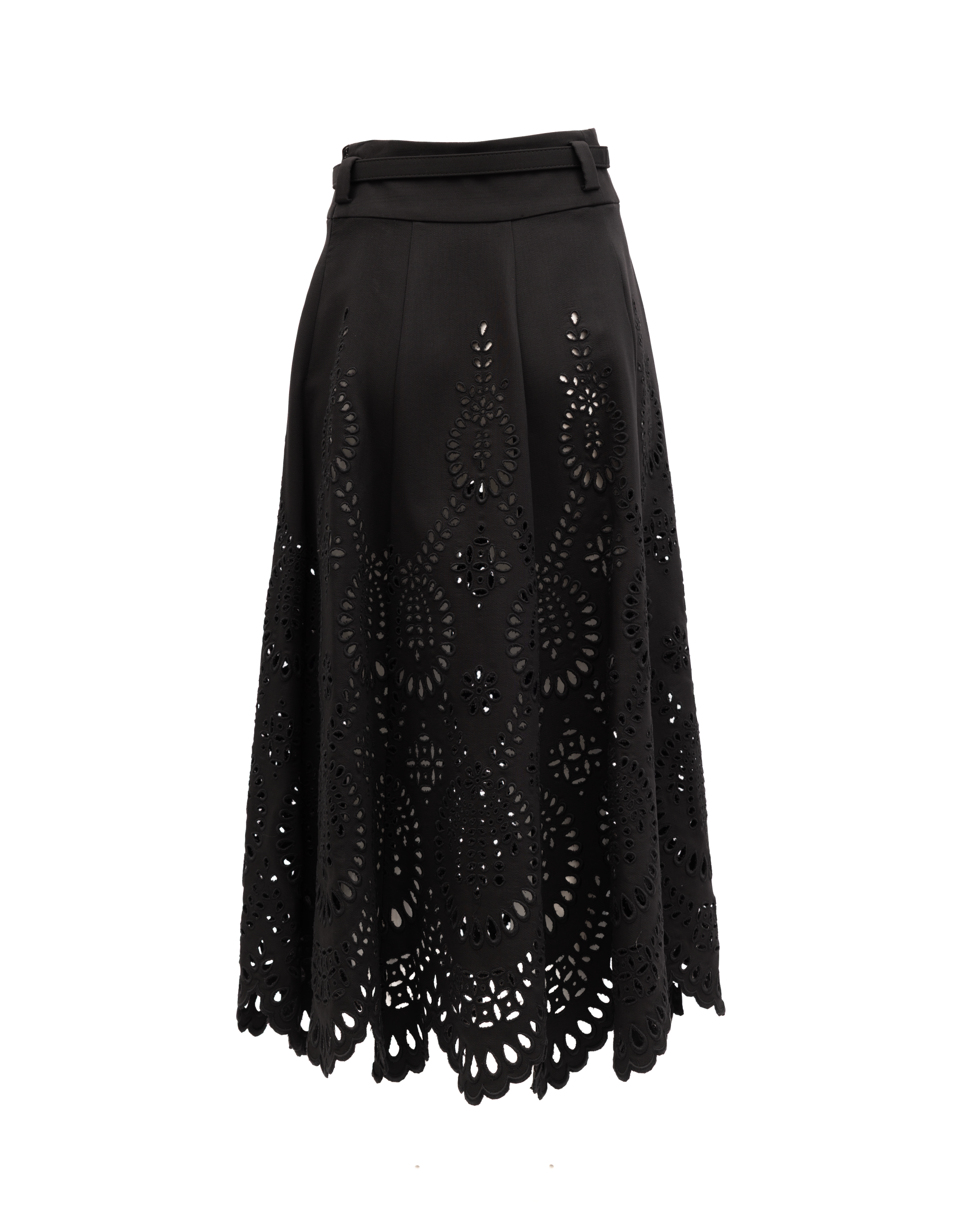 Valentino Garavani Cut-Out Floral Midi Skirt - Timeless Elegance