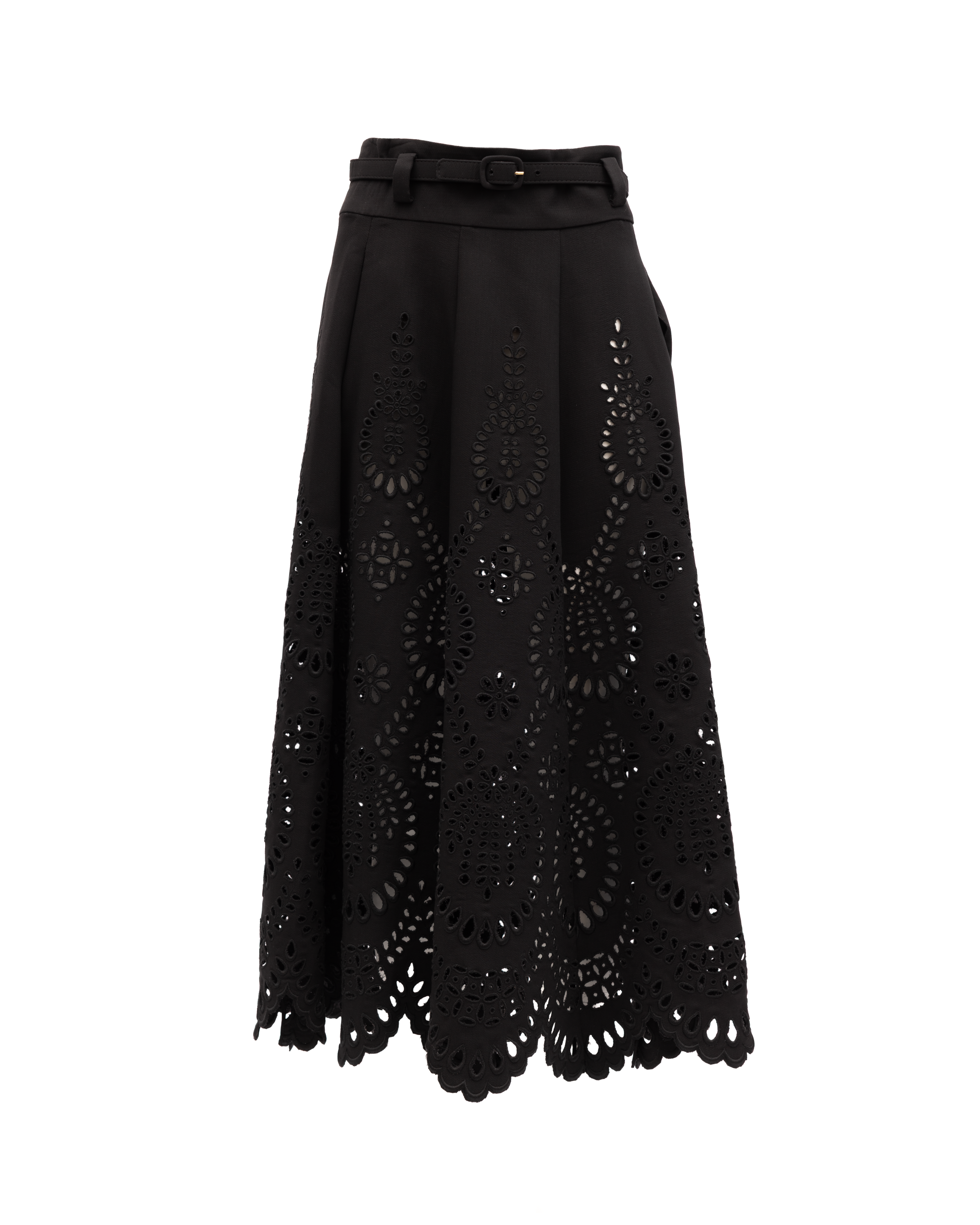 Valentino Garavani Floral Cut-Out Midi Skirt - Timeless Elegance