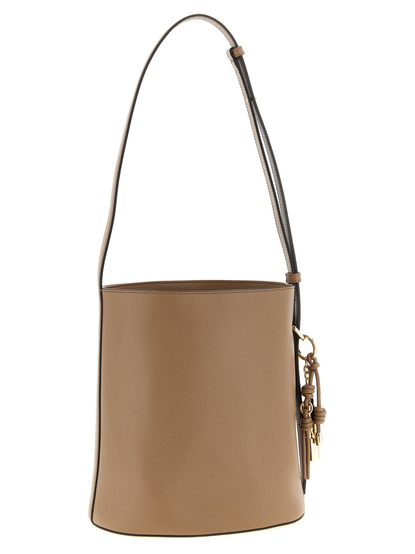 Furla Beige Calfskin Shoulder Bag