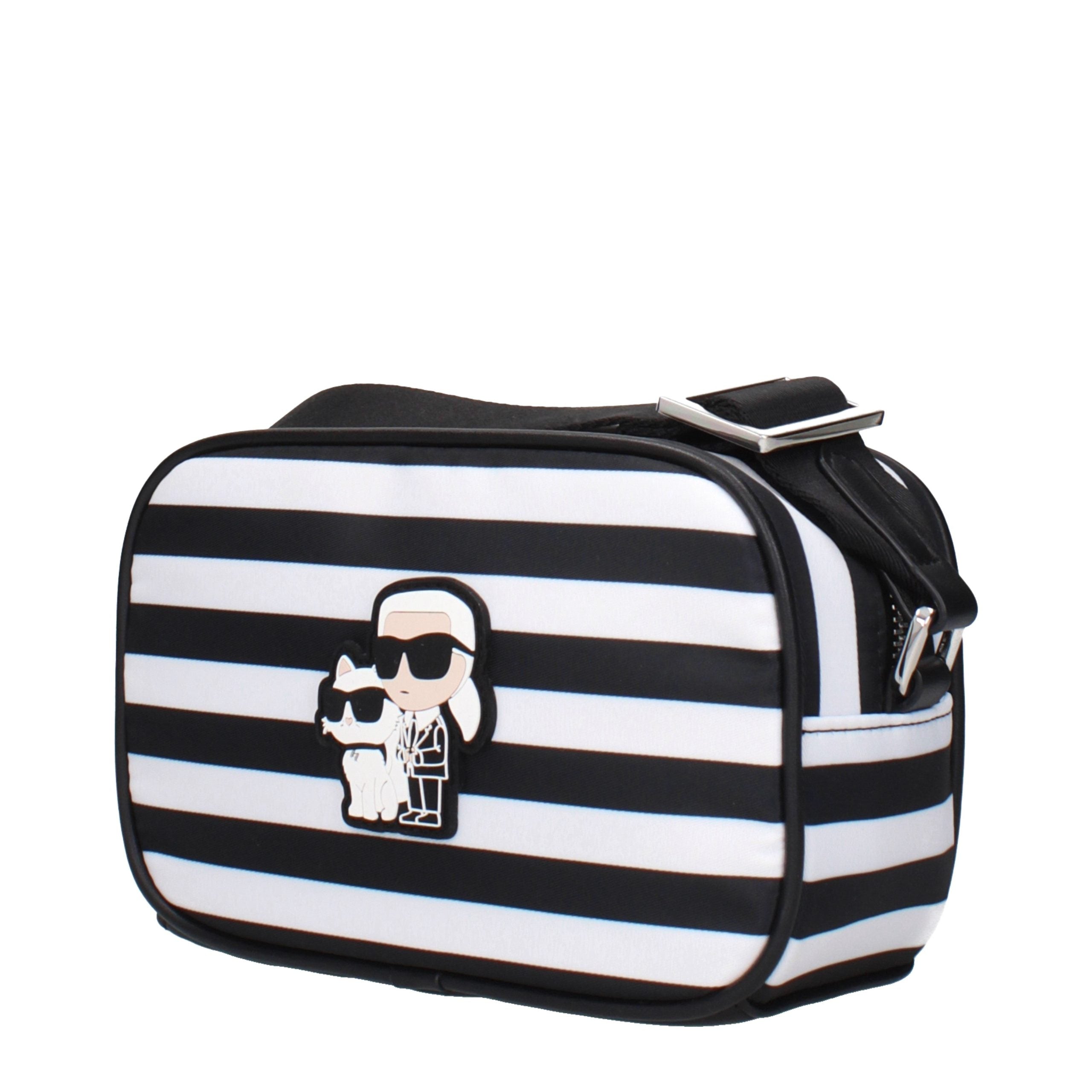 Karl Lagerfeld Black Fabric Crossbody Bag - Timeless Elegance