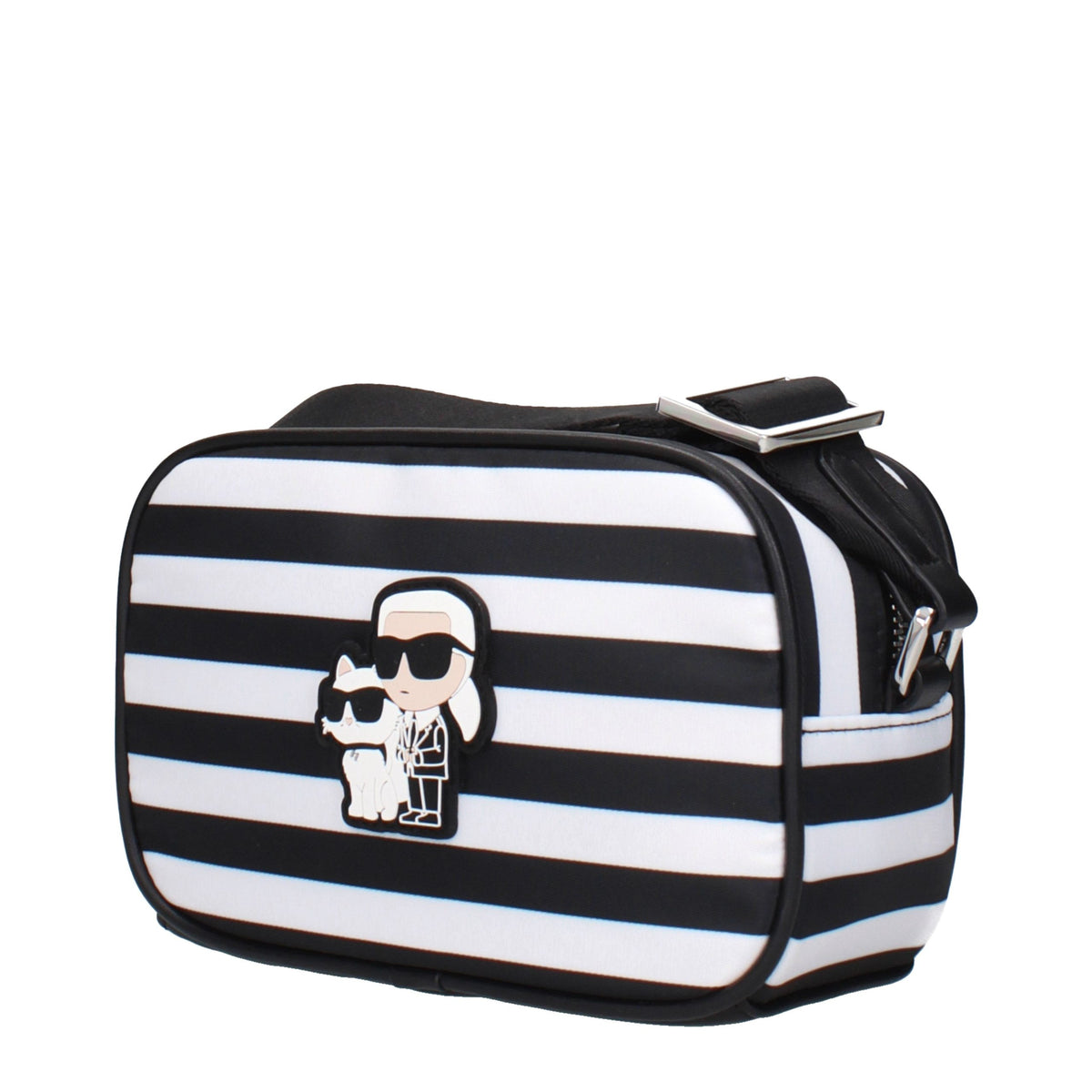 Karl Lagerfeld Black Fabric Crossbody Bag - Timeless Luxury Redefined