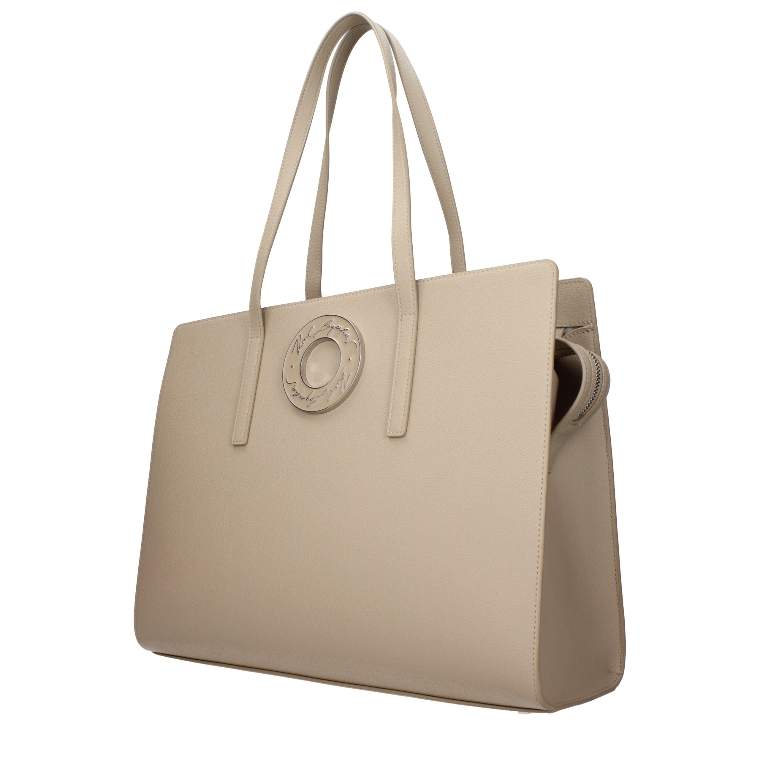 Discover the Karl Lagerfeld Beige Leather Shoulder Bag, a symbol of luxury and sophistication, crafted from exquisite leather for the discerning fashionista.