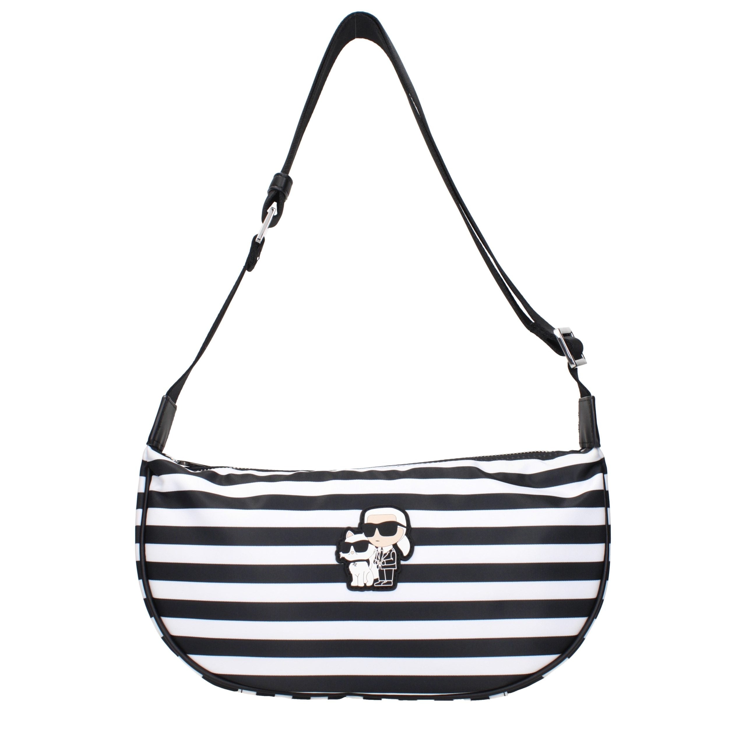 Karl Lagerfeld Black Fabric Crossbody Bag - Timeless Elegance