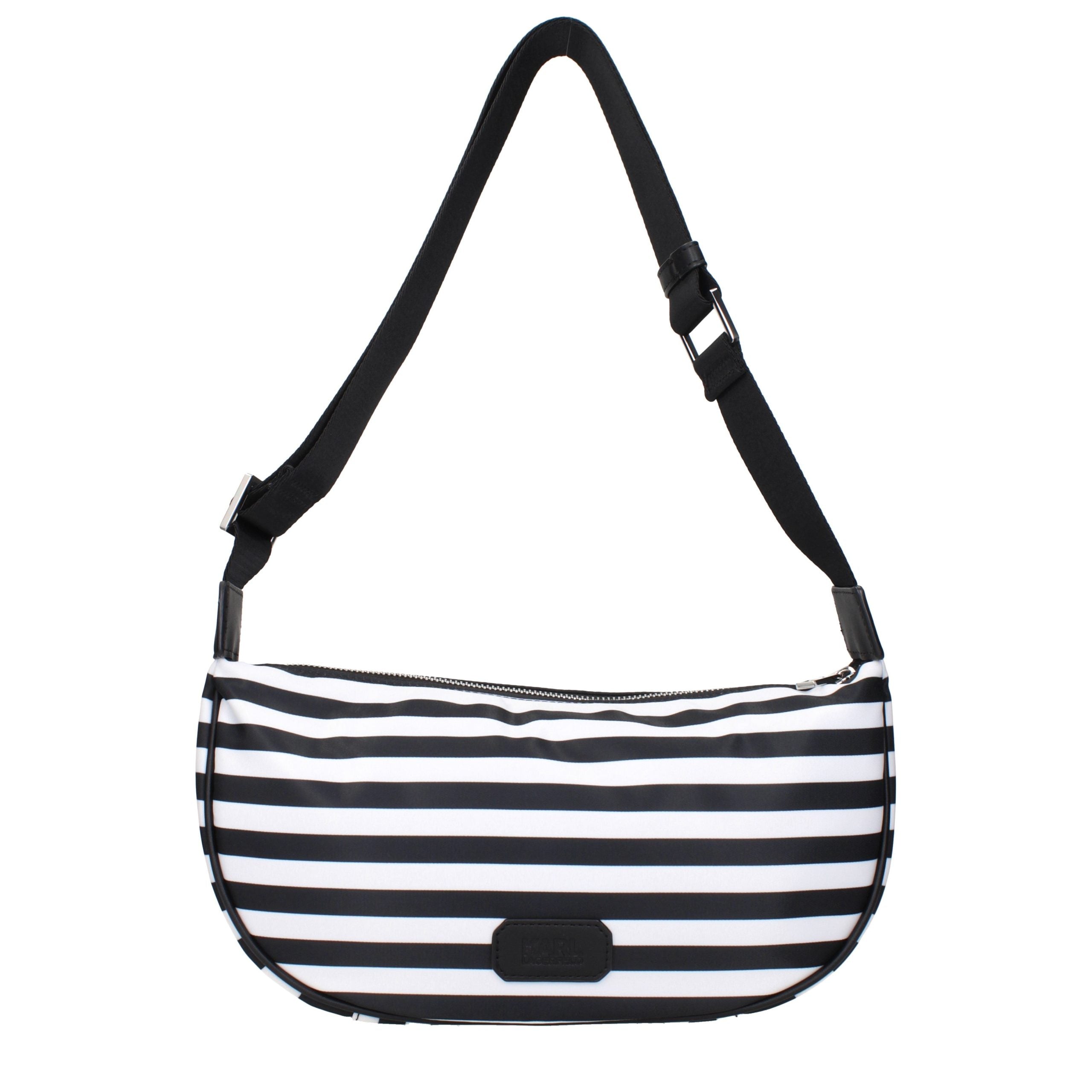 Karl Lagerfeld Black Fabric Crossbody Bag