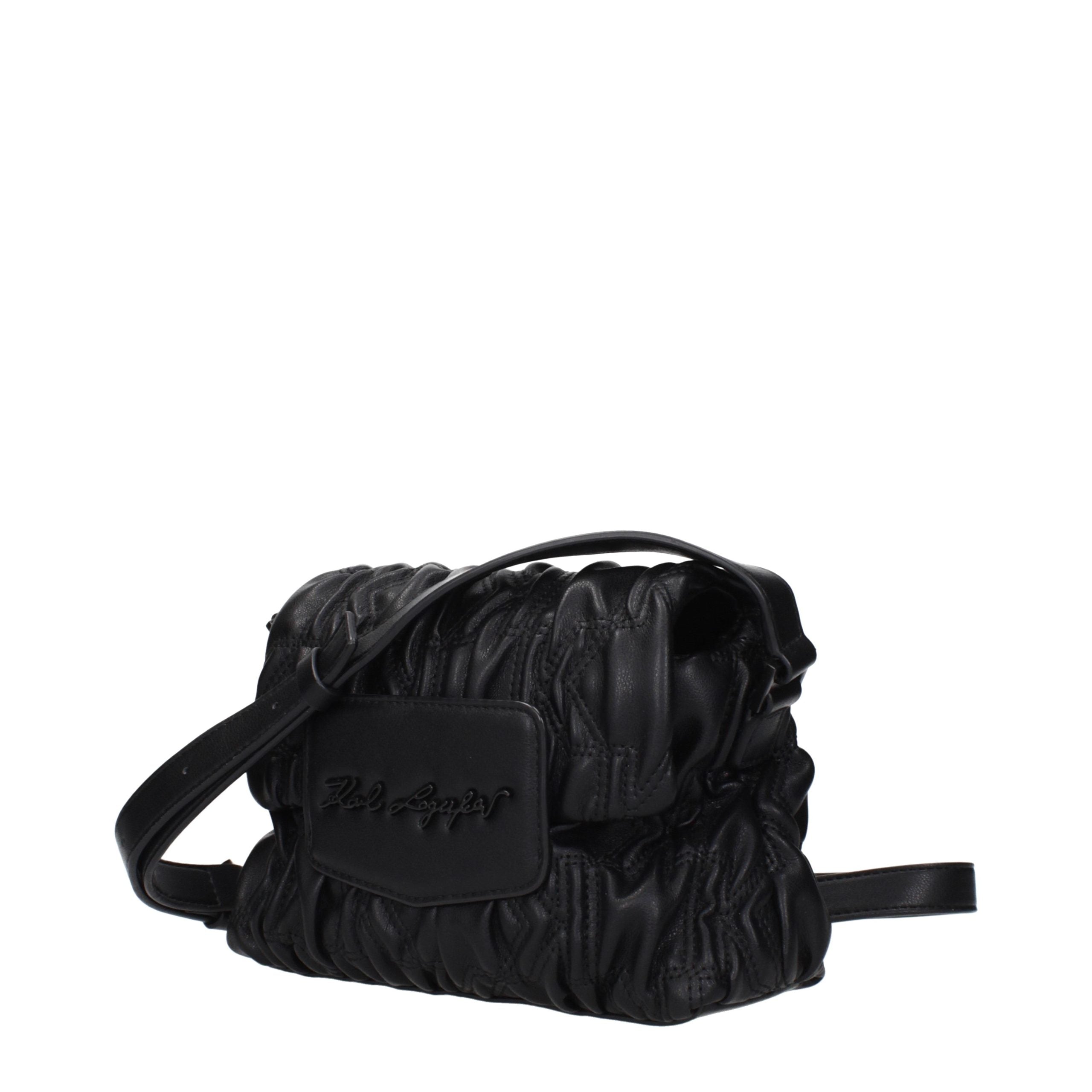 Karl Lagerfeld Black Polyester Crossbody Bag - Timeless Luxury