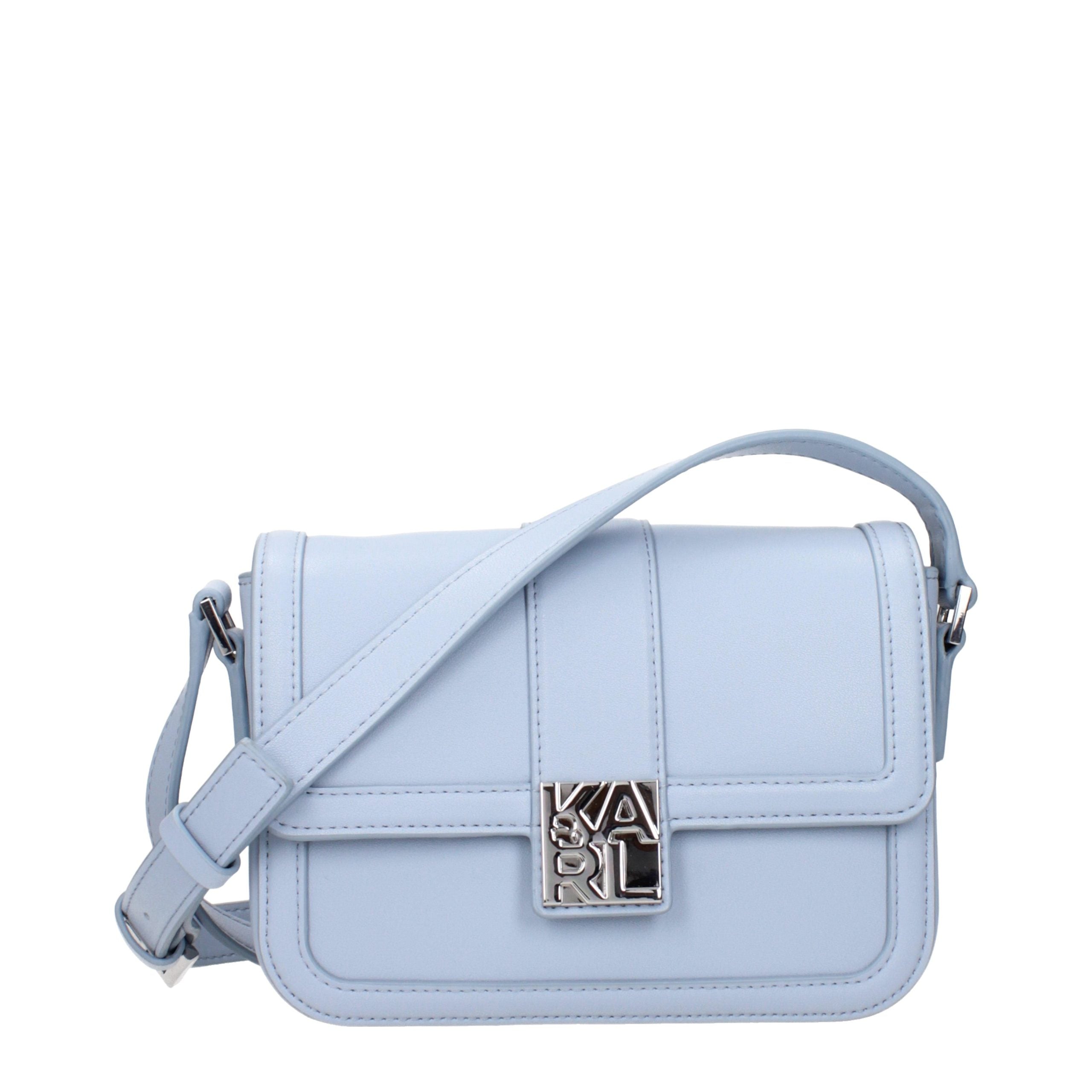 Karl Lagerfeld Light Blue Leather Crossbody Bag - Timeless Elegance